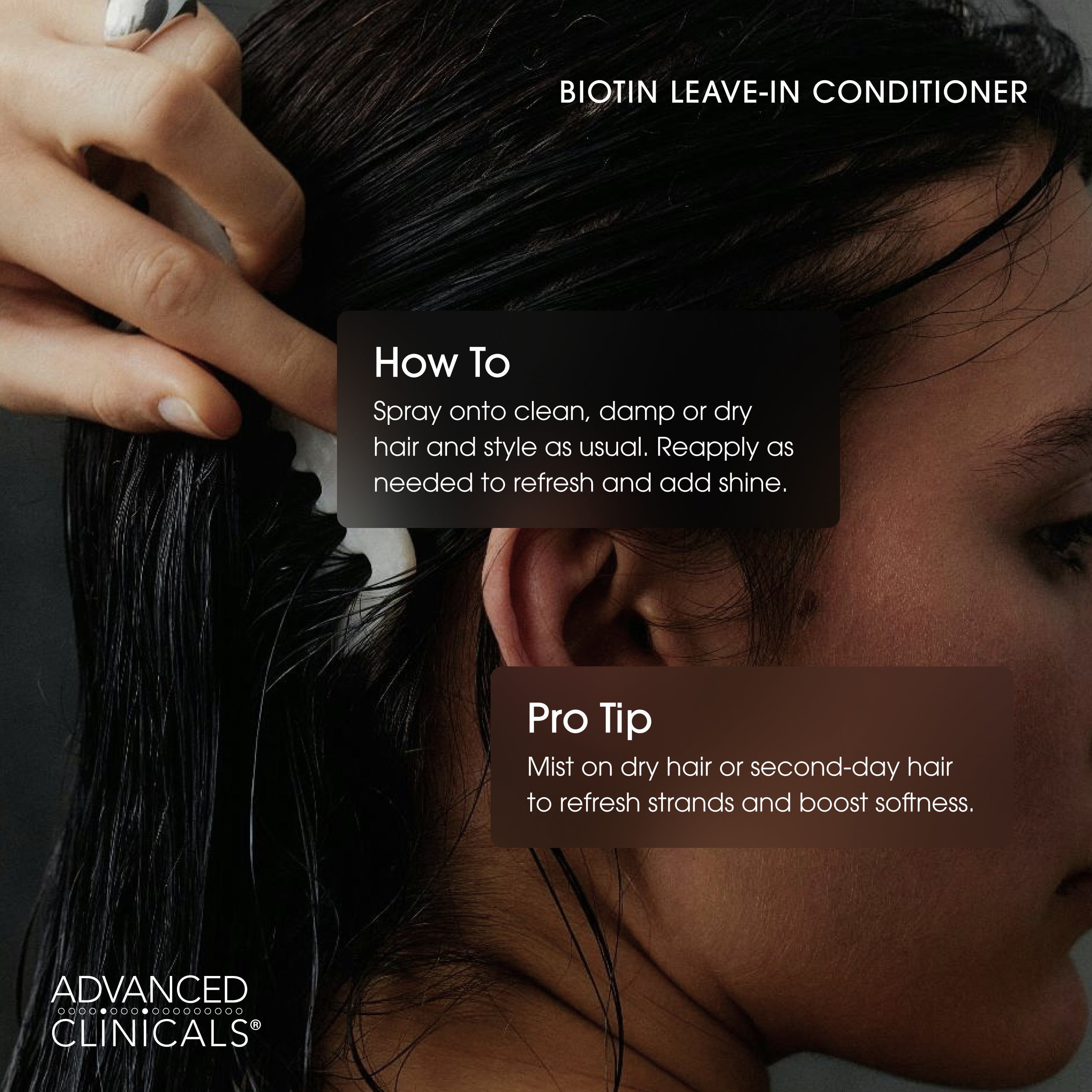 Advanced Clinicals Biotin Leave-In Conditioner Spray Glanz
