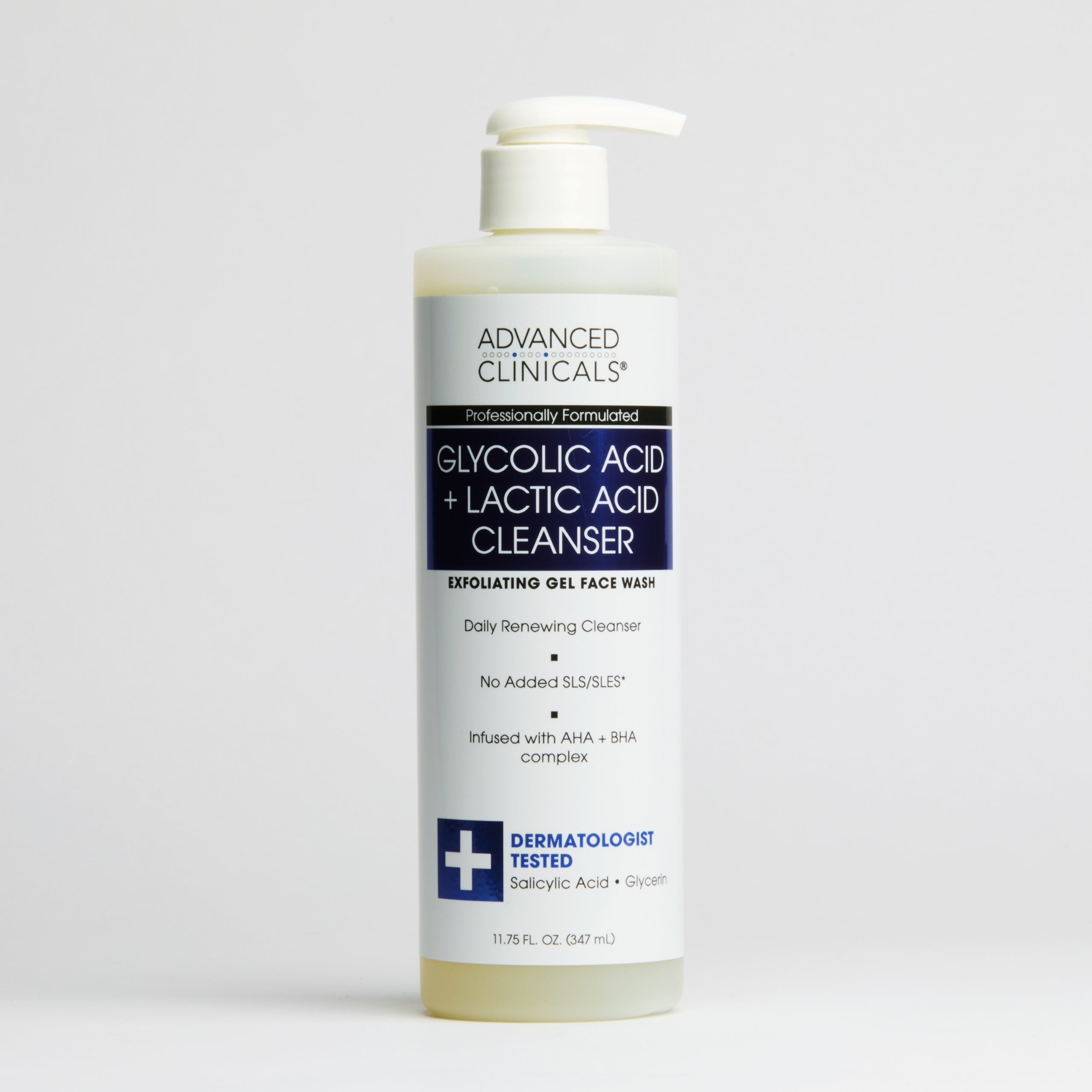 Advanced Clinicals Glycolic + Lactic Acid Reinigungsgel Peeling