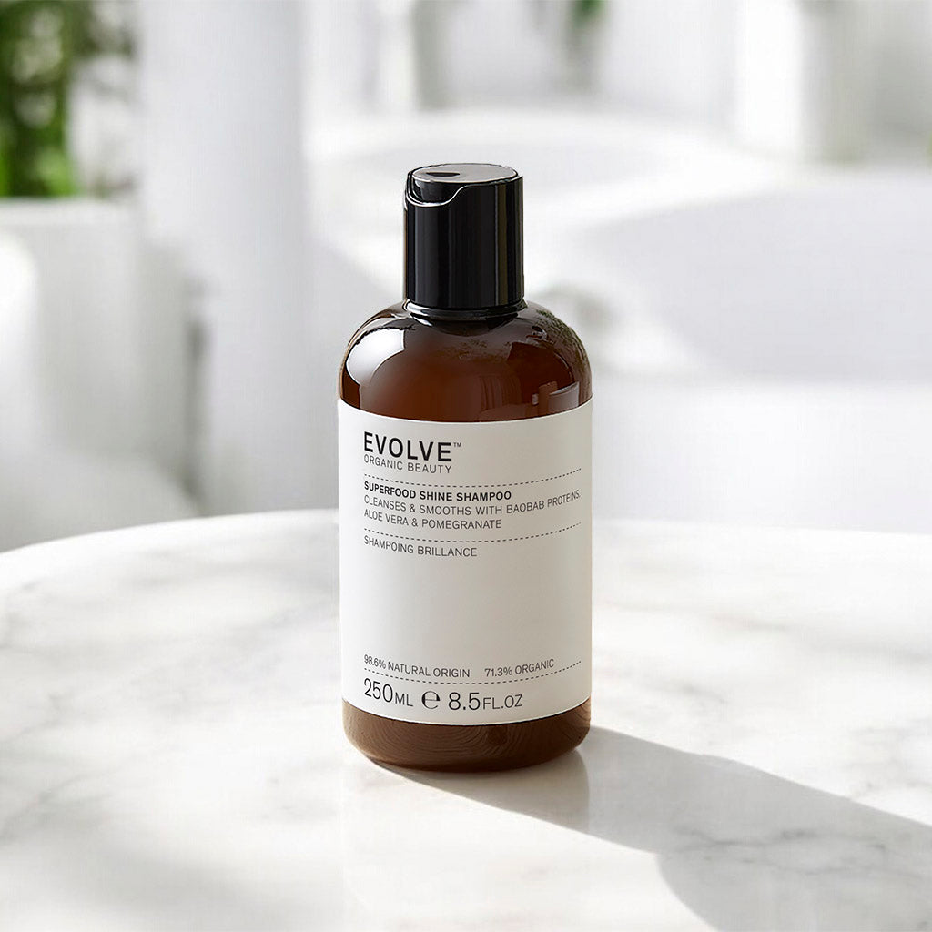 Evolve Organic Beauty Superfood Shine Shampoo Granatapfel