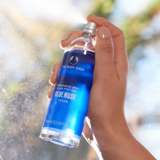 The Body Shop Blue Musk Fragrance Mist 100 ml – Moschus-Duftspray mit Lavendel und Sandelholz