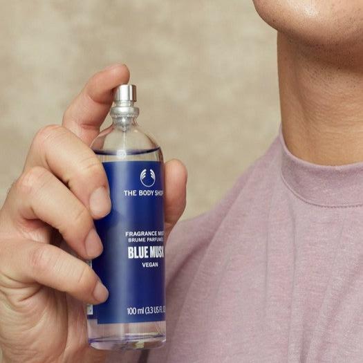 The Body Shop Blue Musk Fragrance Mist 100 ml – Moschus-Duftspray mit Lavendel und Sandelholz