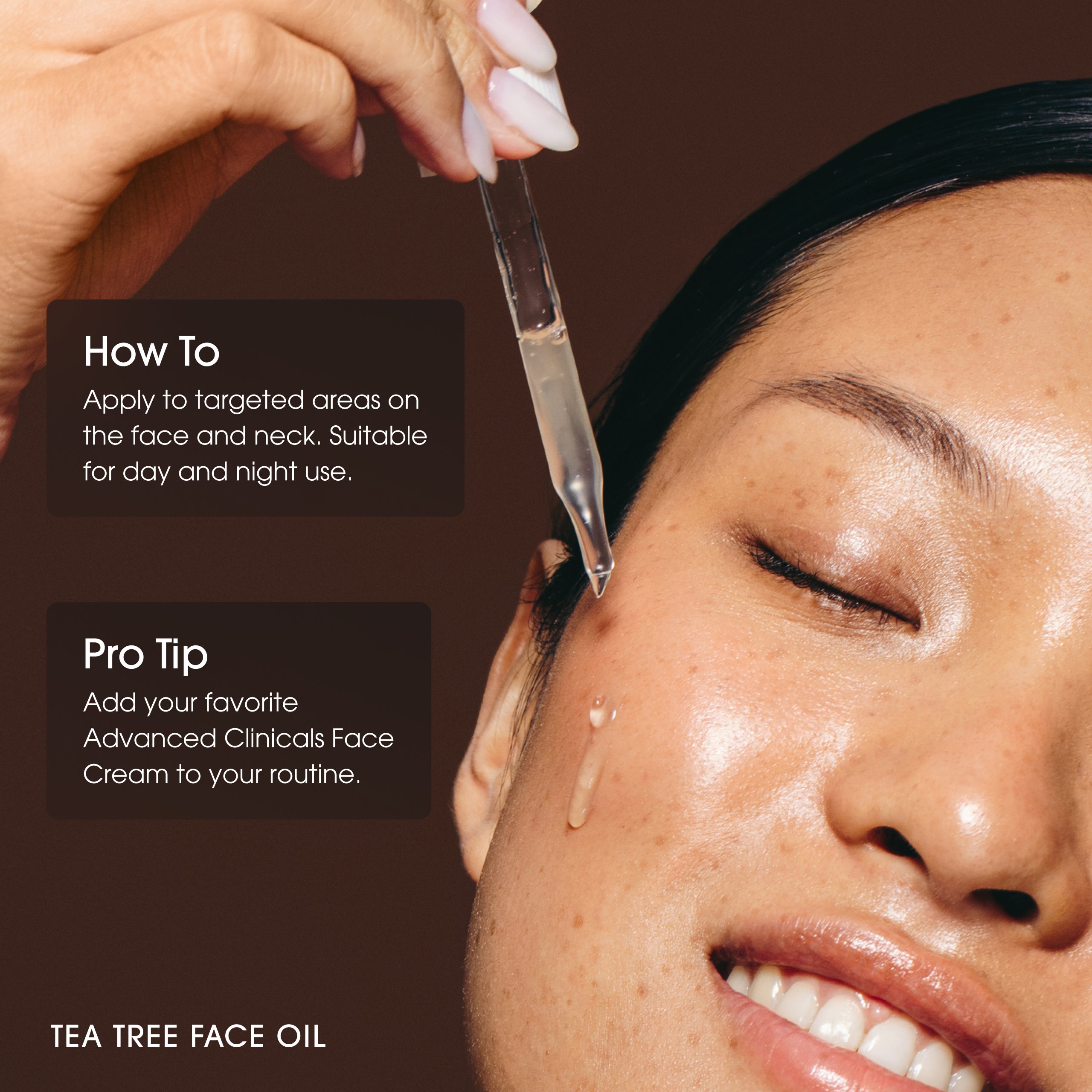 Advanced Clinicals Tea Tree Face Oil Gesichtsöl Teebaum Poren