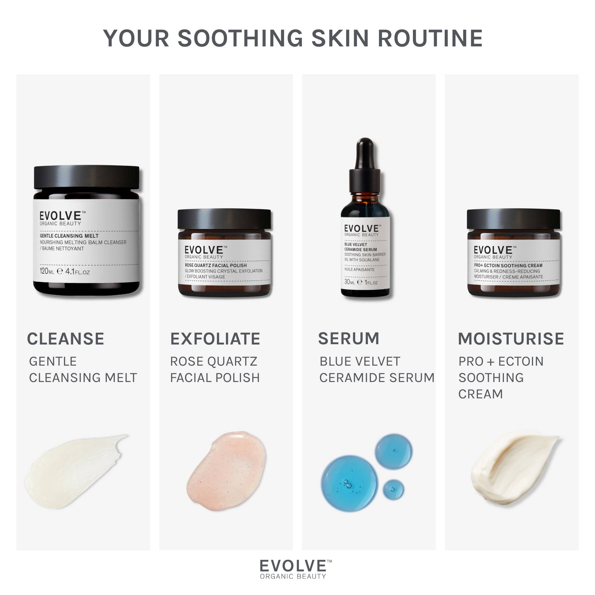 Evolve Organic Beauty Rose Quartz Gesichtspeeling Reisegröße