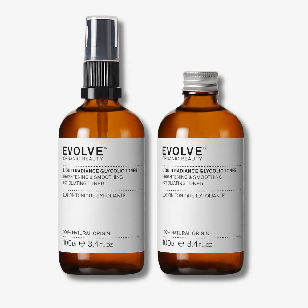 Evolve Organic Beauty Liquid Radiance Glycolic Toner Refill Duo
