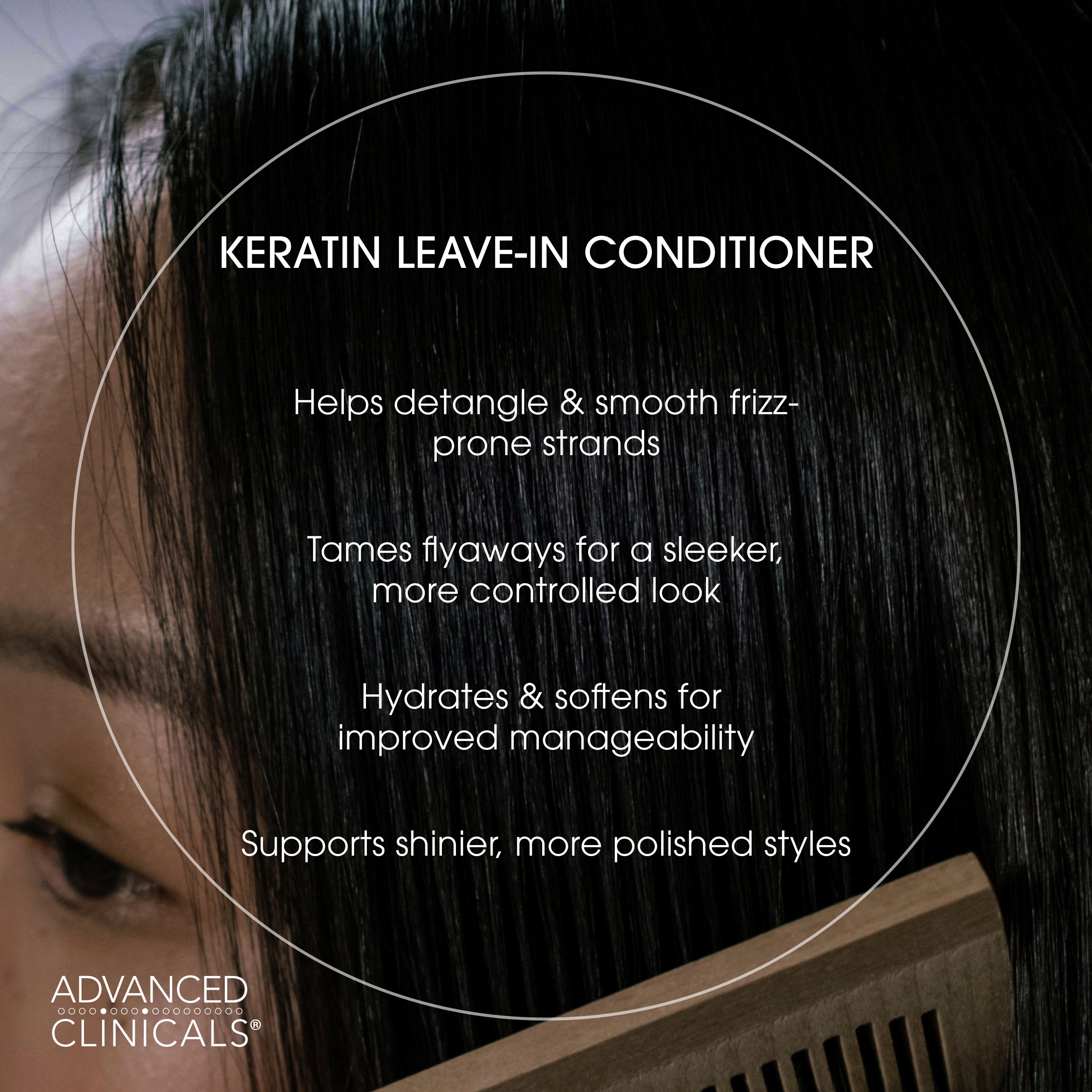 Advanced Clinicals Keratin Leave-In Conditioner Spray Glanz & Anti-Frizz
