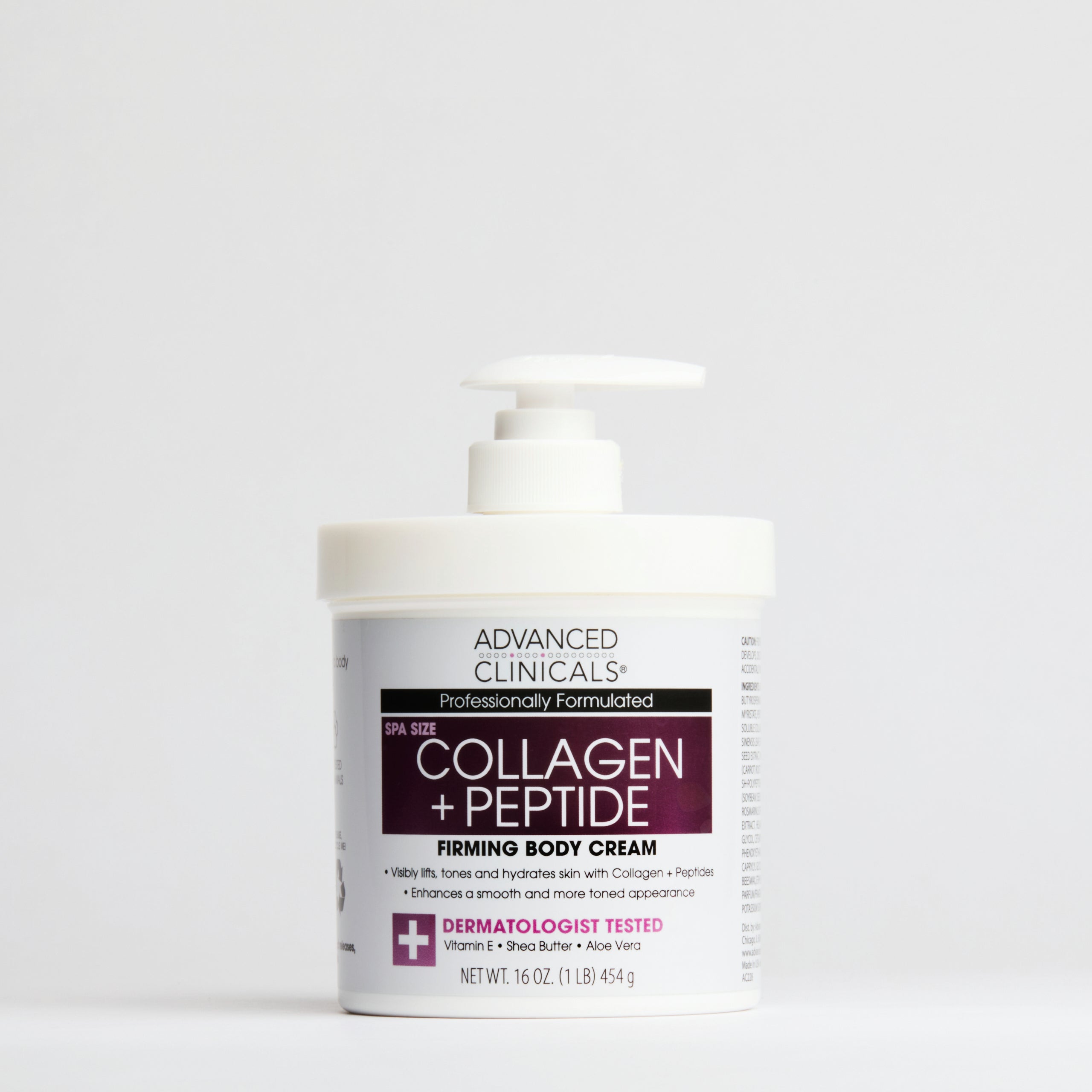 Advanced Clinicals Collagen Peptide Body Cream Körpercreme 16oz