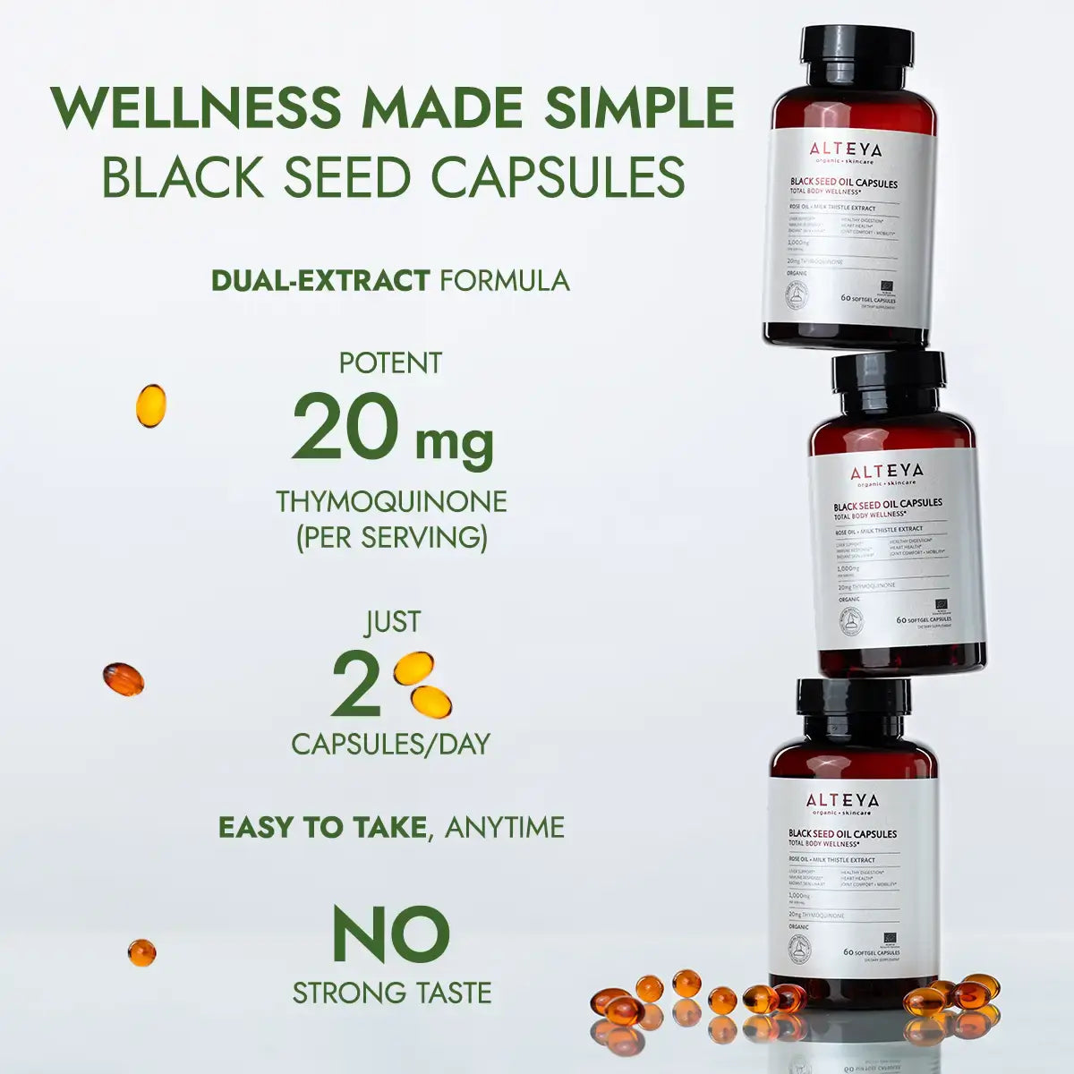 Alteya Organics Black Seed Oil Kapseln Schwarzkümmel Bio