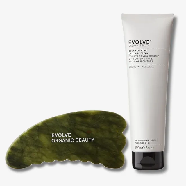Evolve Organic Beauty Body Sculpting Duo Creme + Gua Sha