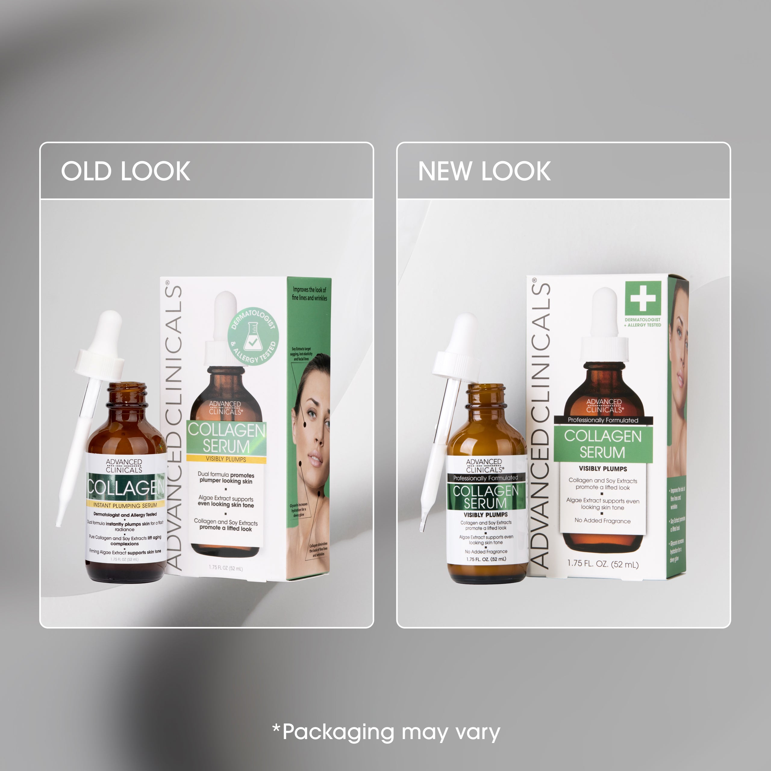 Advanced Clinicals Collagen Face Serum Gesichtsserum Peptide Squalan