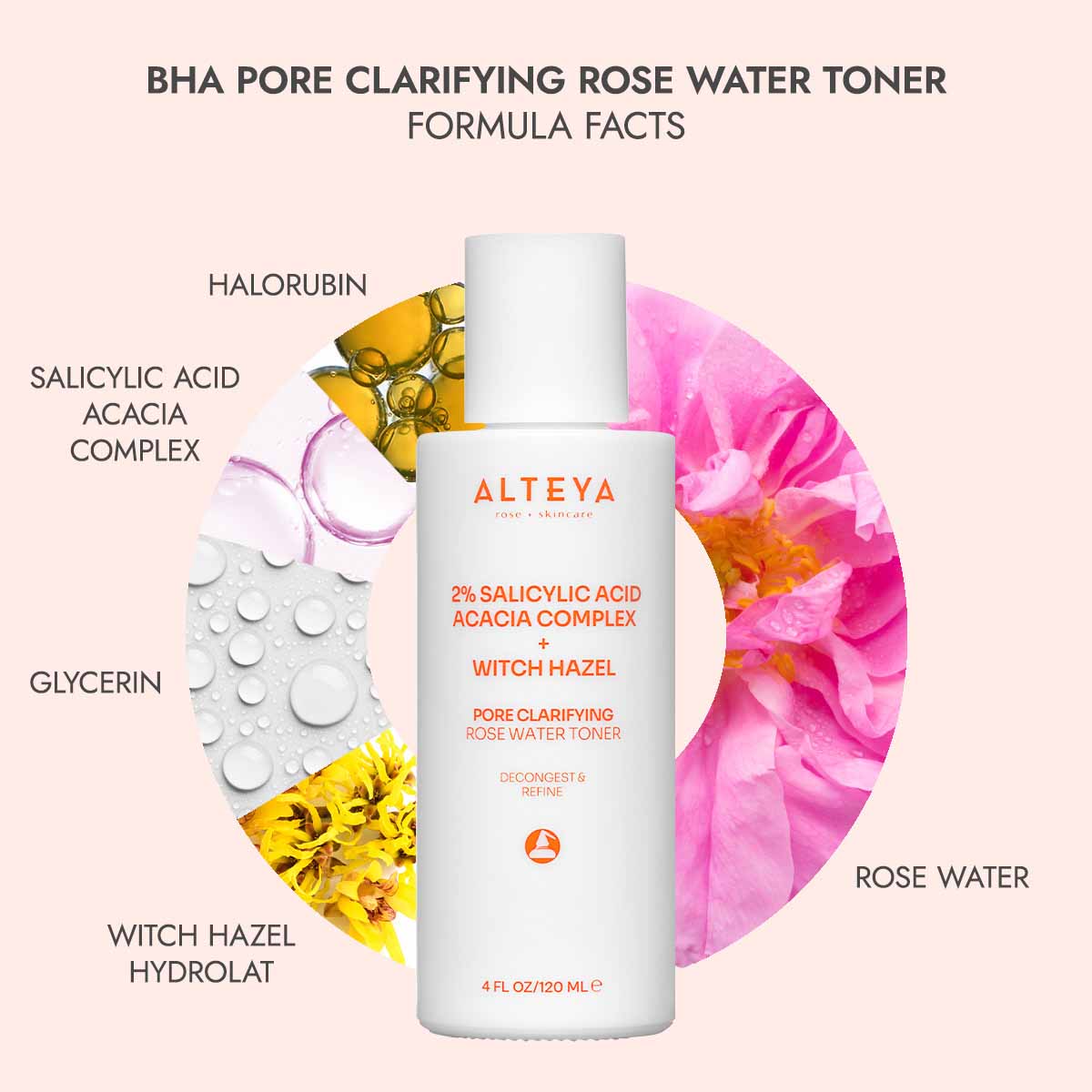 Alteya Organics BHA Pore Clarifying Rose Water Toner Gesichtstoner Poren