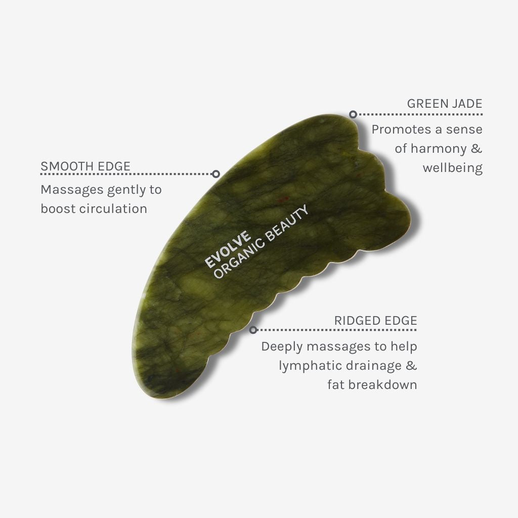 Evolve Organic Beauty Jade Body Gua Sha Massagestein