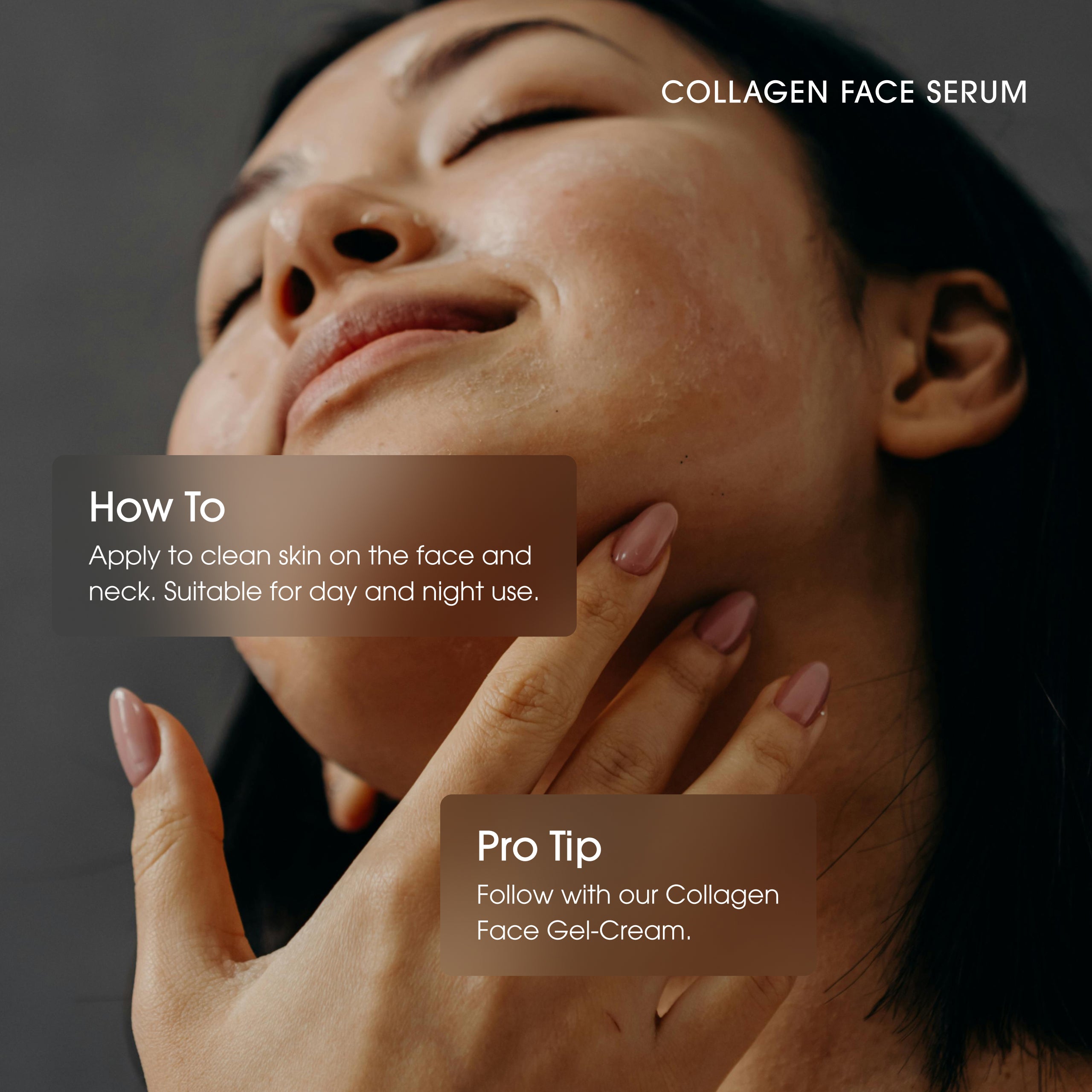 Advanced Clinicals Collagen Face Serum Gesichtsserum Peptide Squalan