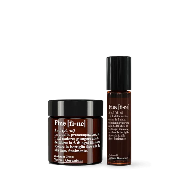 Fine Vetiver Geranium Set Parfümöl 10 ml + Deocreme 30 g