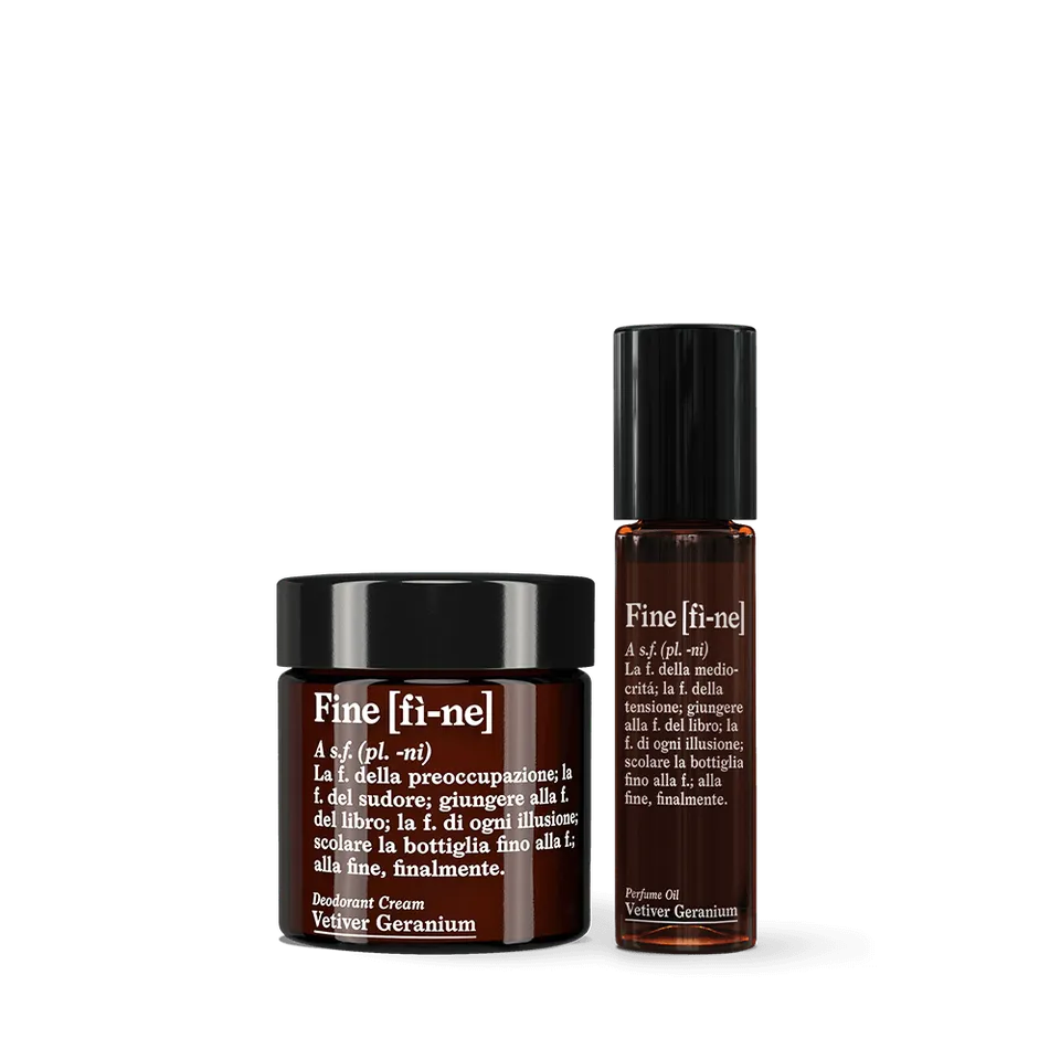 Fine Vetiver Geranium Set Parfümöl 10 ml + Deocreme 30 g