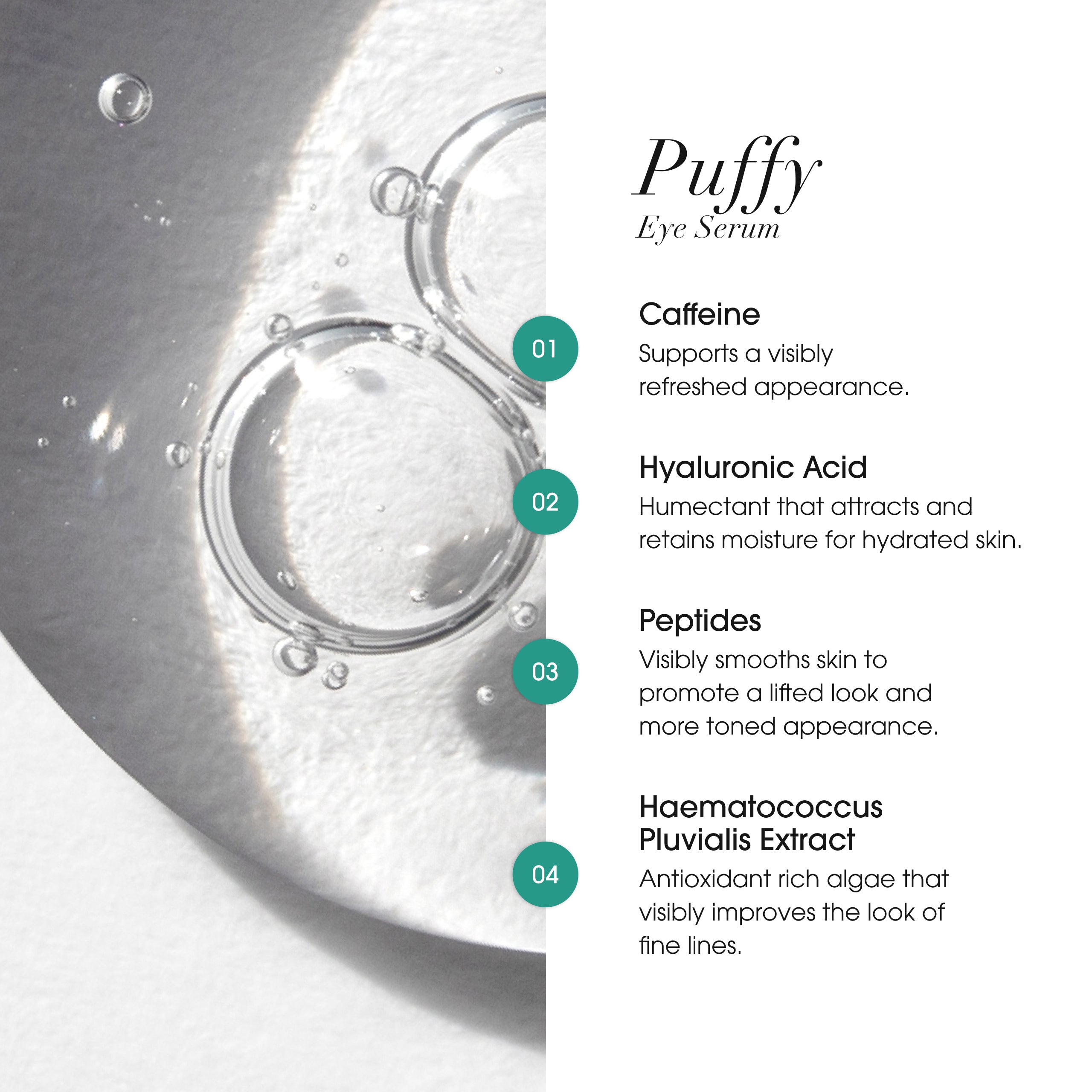Advanced Clinicals Puffy Eye Augenserum mit Koffein und Hyaluron