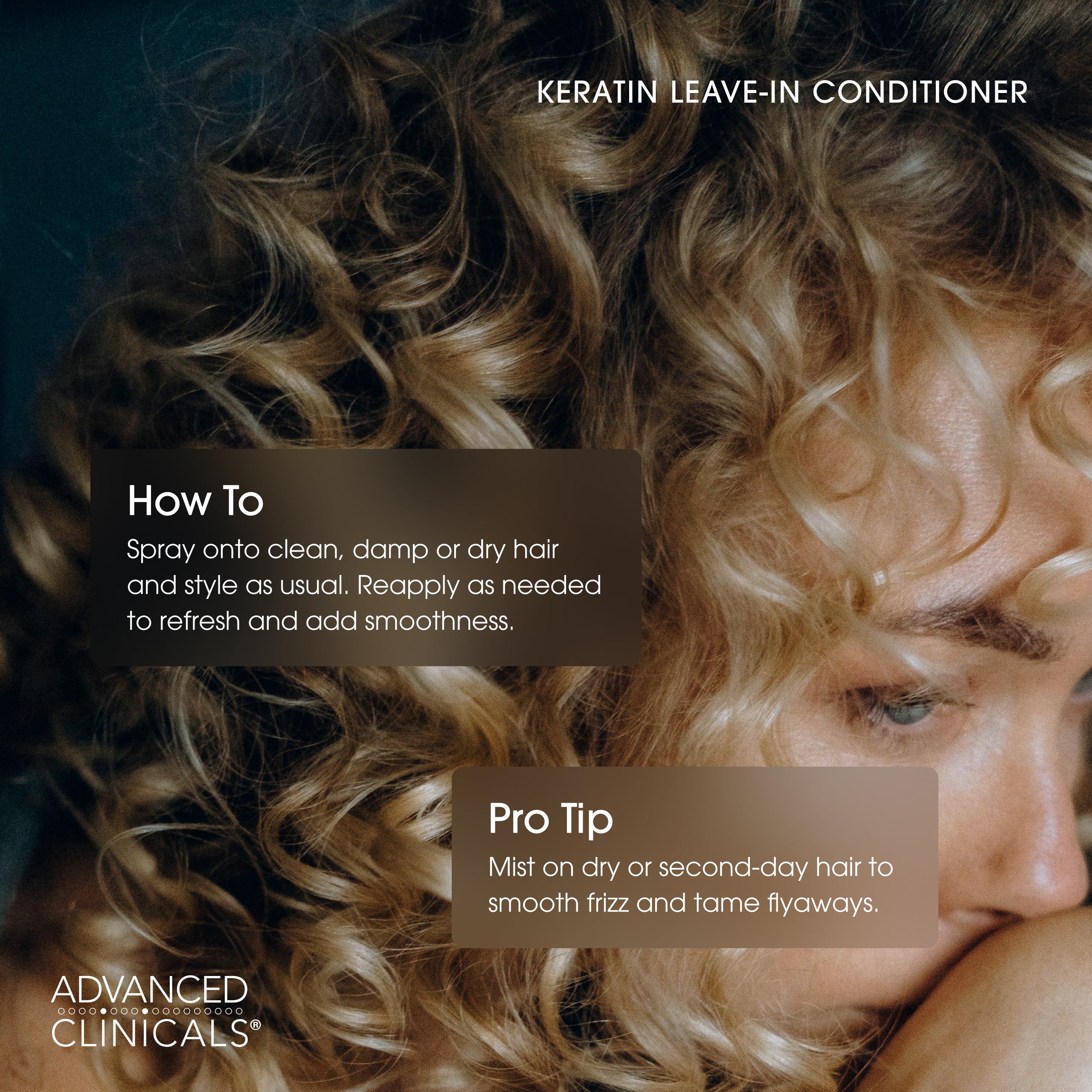 Advanced Clinicals Keratin Leave-In Conditioner Spray Glanz & Anti-Frizz