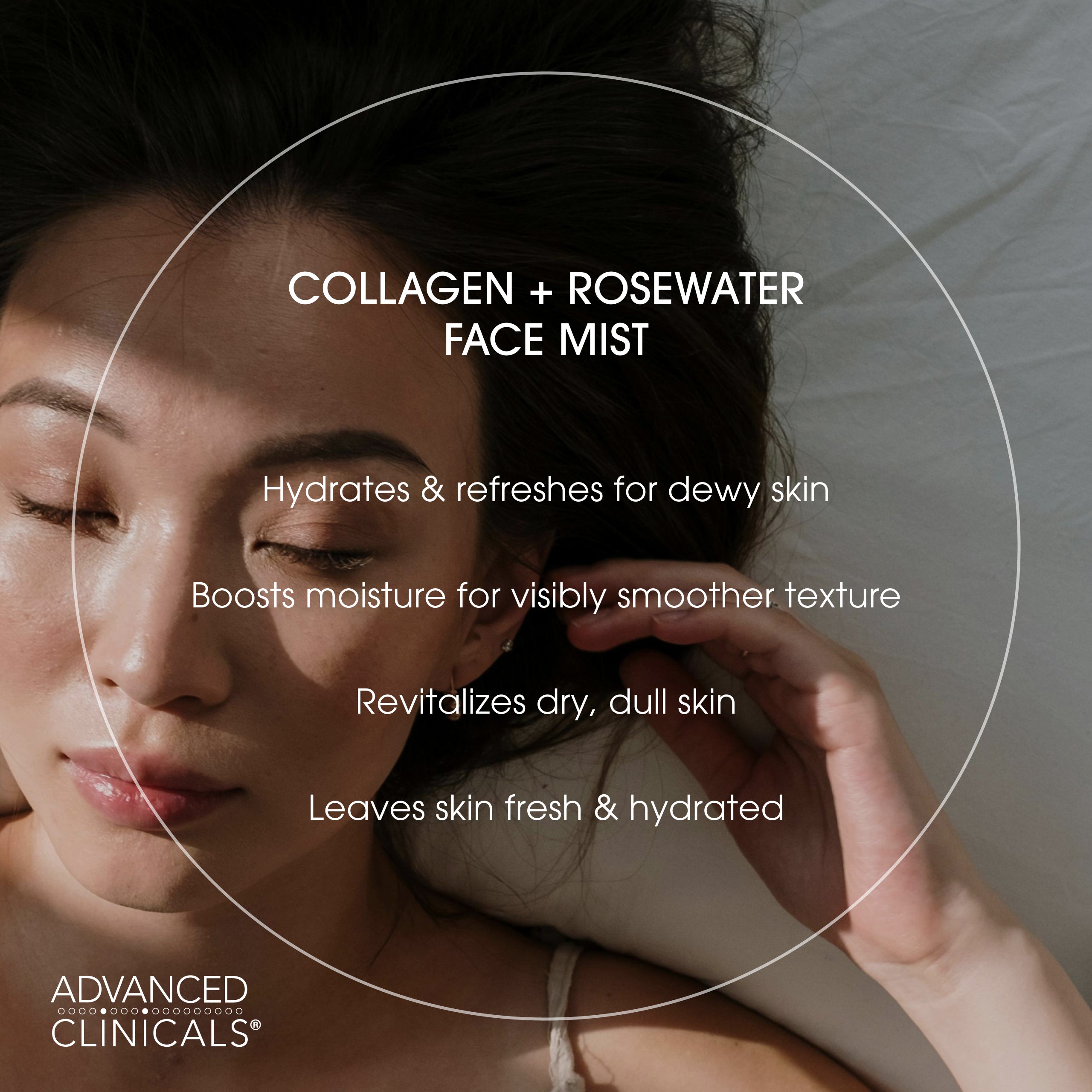 Advanced Clinicals Collagen Rosewater Face Mist Spray
