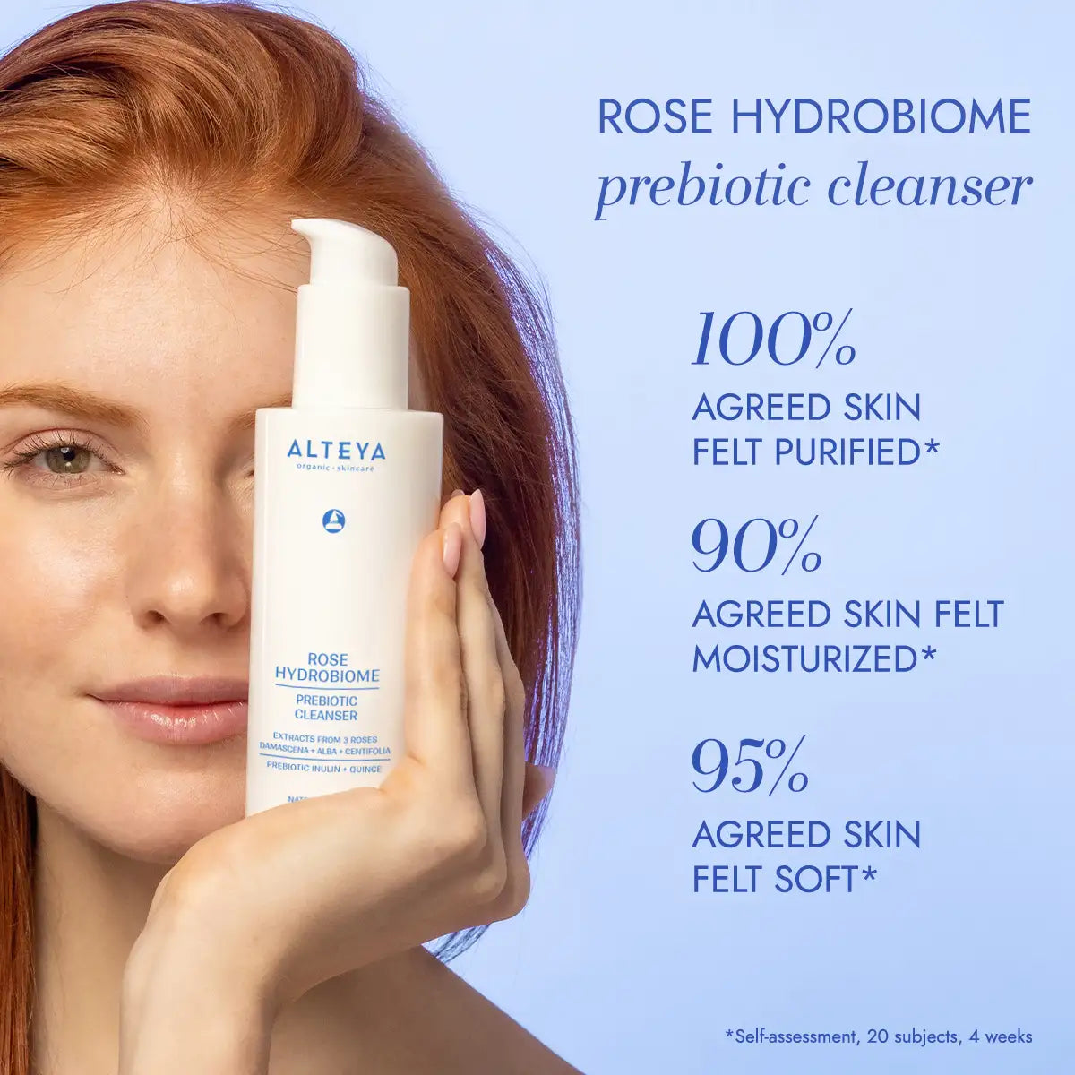 Alteya Organics Rose Hydrobiome Prebiotic Cleanser Gesichtsreiniger 120 ml