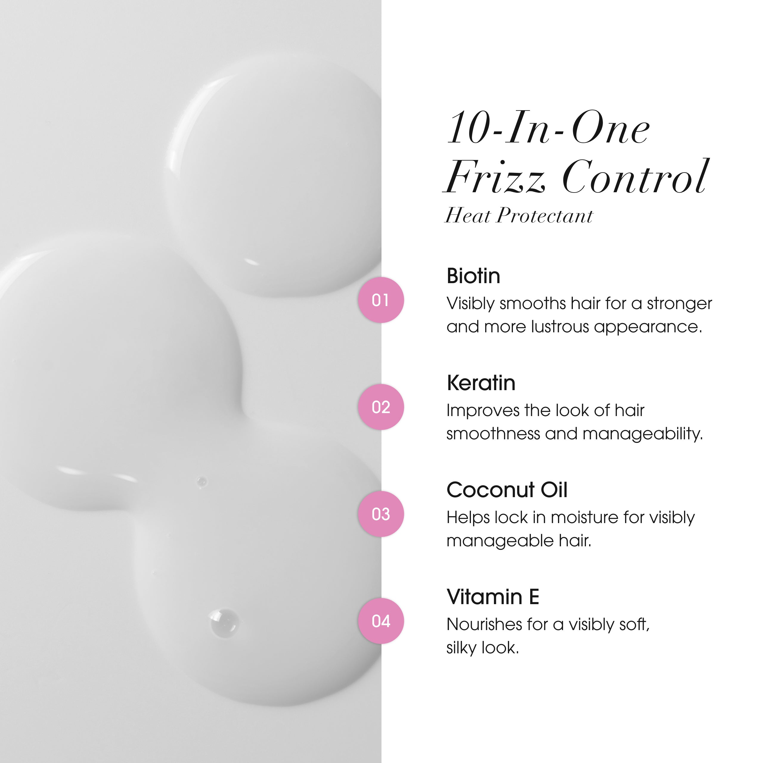 Advanced Clinicals 10-in-1 Frizz Control Hitzeschutz Biotin