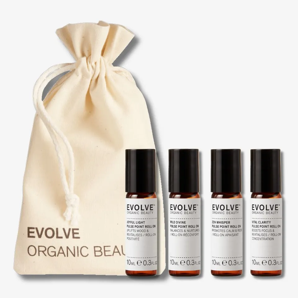 Evolve Pulse Point Aromatherapie Rollerball Set 4-teilig Bio
