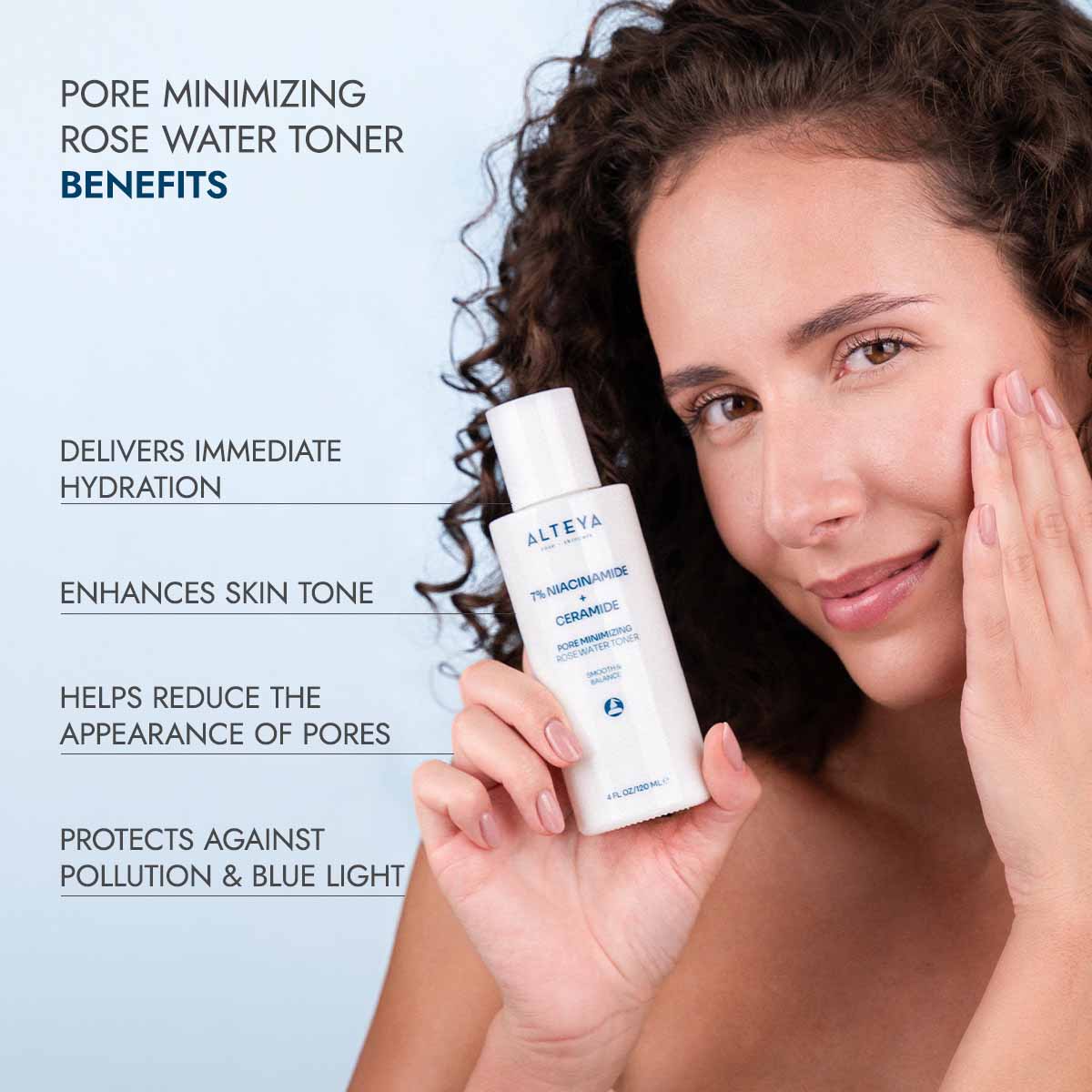 Alteya Pore Minimizing Rose Water Toner Niacinamid Gesichtstoner