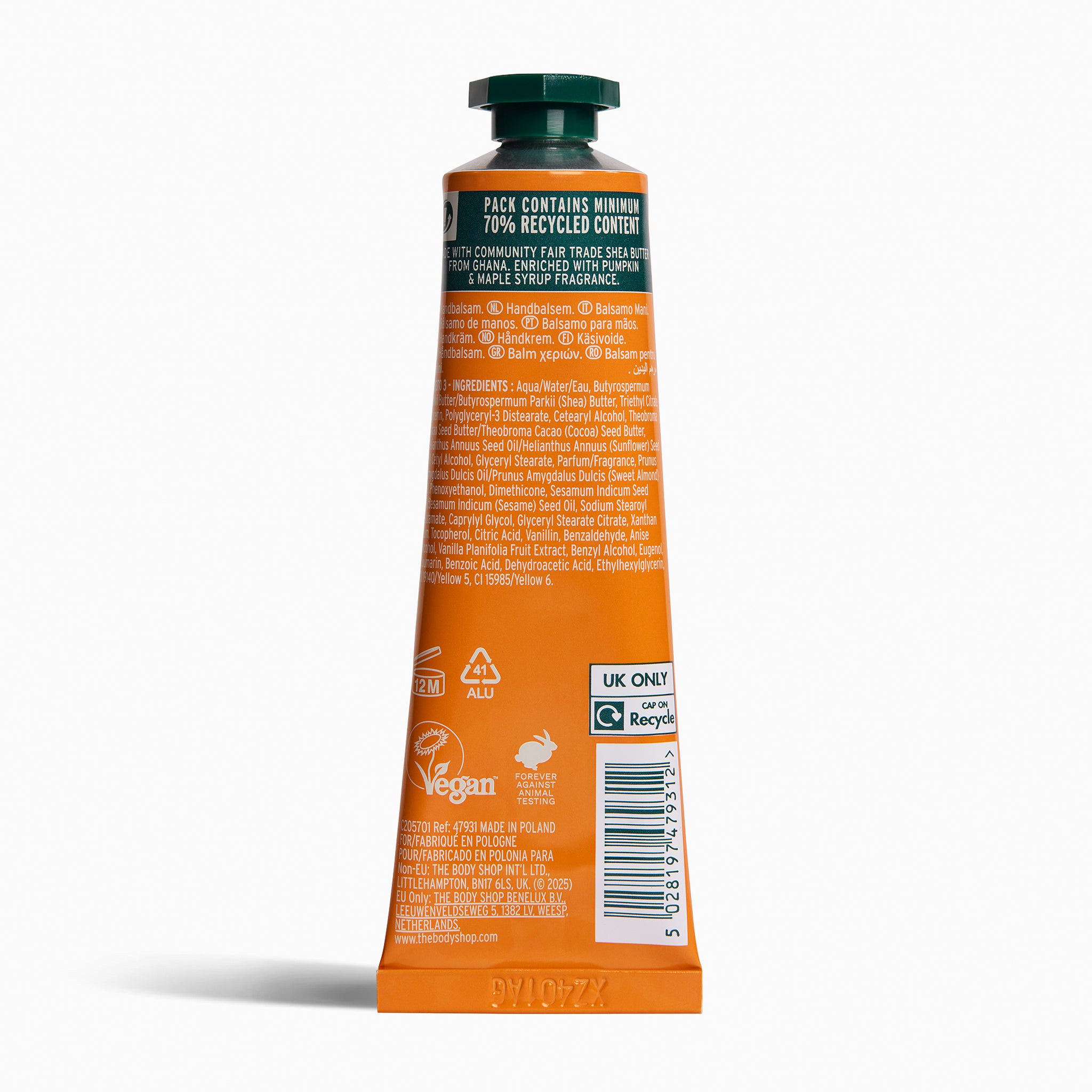 The Body Shop Pumpkin Hand Balm Handcreme 30 ml Kürbis