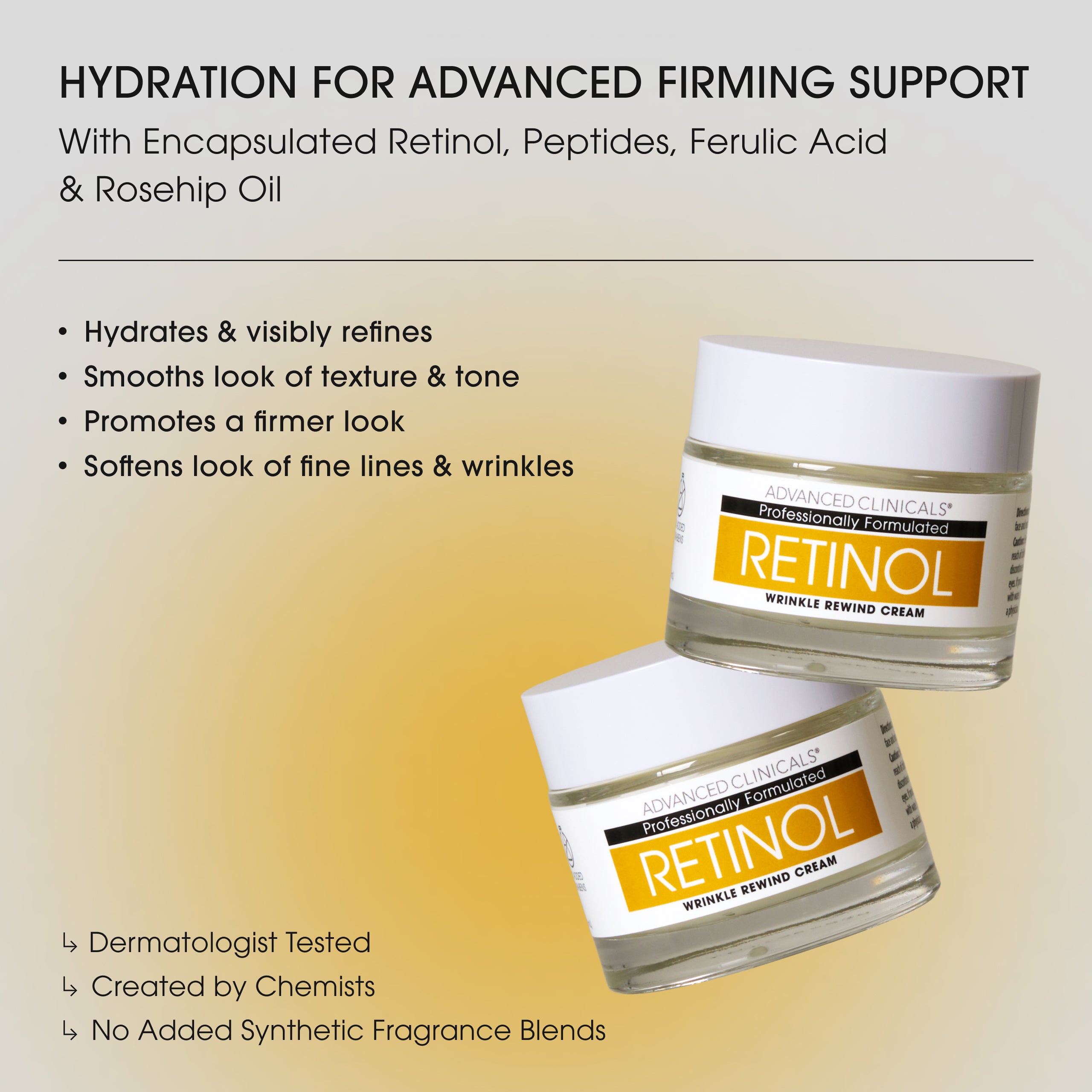 Advanced Clinicals Retinol Face Cream Retinol Anti-Falten