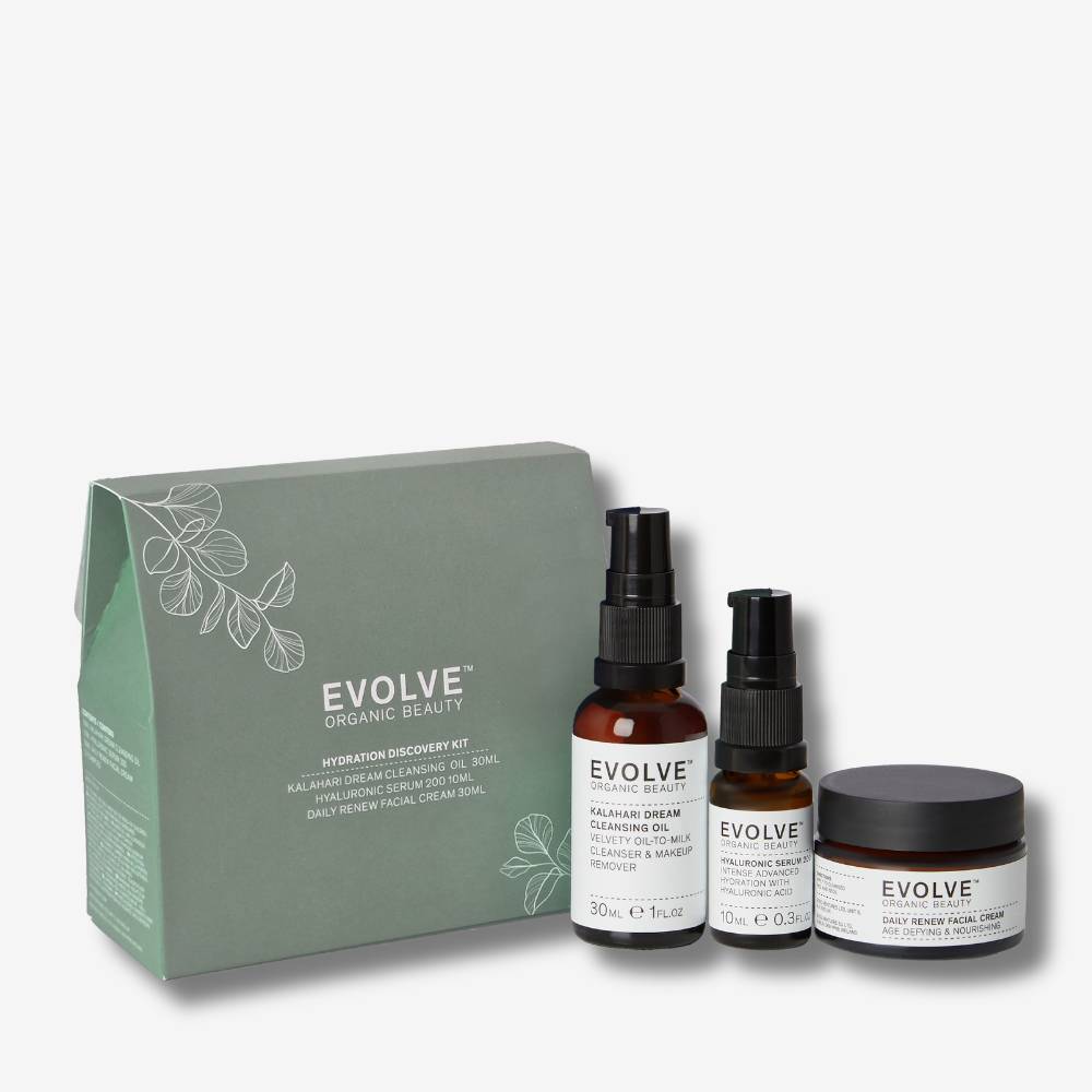 Evolve Organic Beauty Hydration Discovery Set Serum Minis Trockenheit