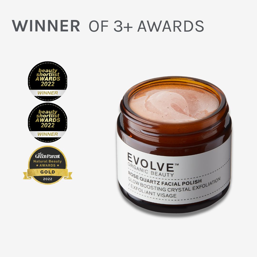 Evolve Organic Beauty Rose Quartz Gesichtspeeling Reisegröße