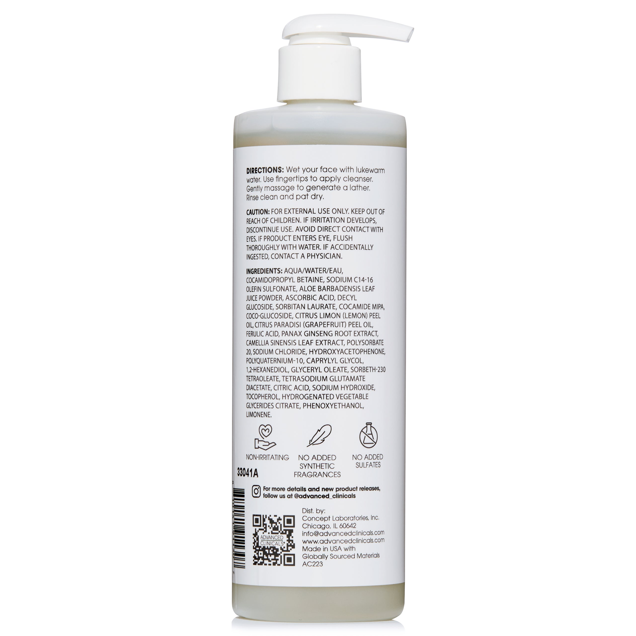 Advanced Clinicals Vitamin C Ferulic Acid Cleanser Reinigungsgel