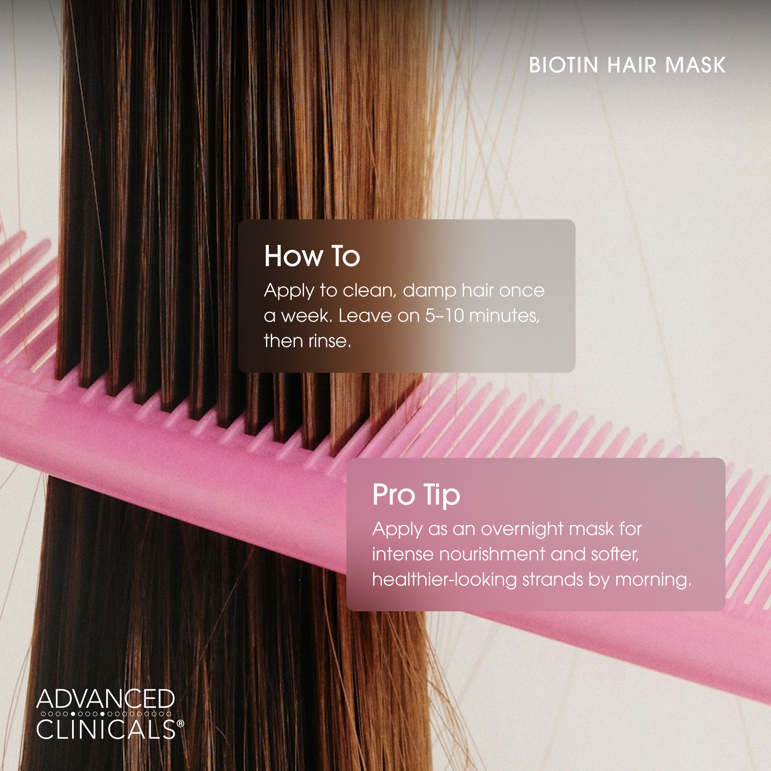 Advanced Clinicals Biotin Haarmaske Haarkur 12oz Kokosöl Glanz