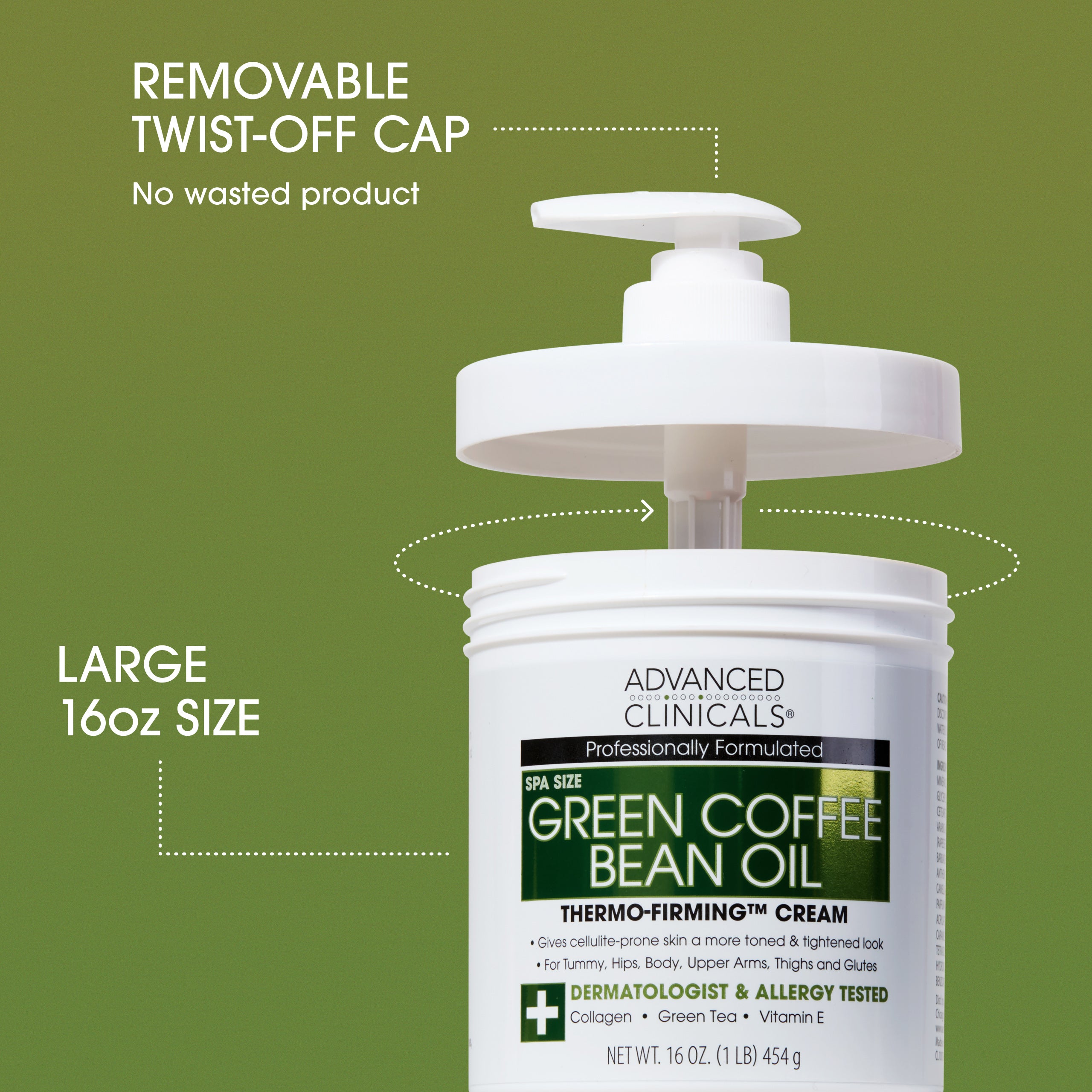 Advanced Clinicals Green Coffee Körpercreme strafft 454 g