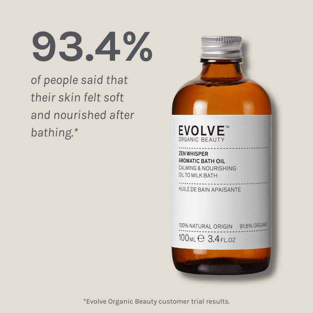 Evolve Organic Beauty Zen Whisper Badeöl und Duschöl Lavendel