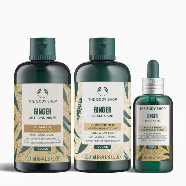The Body Shop Ginger Haarpflege Set Anti-Schuppen 3-tlg