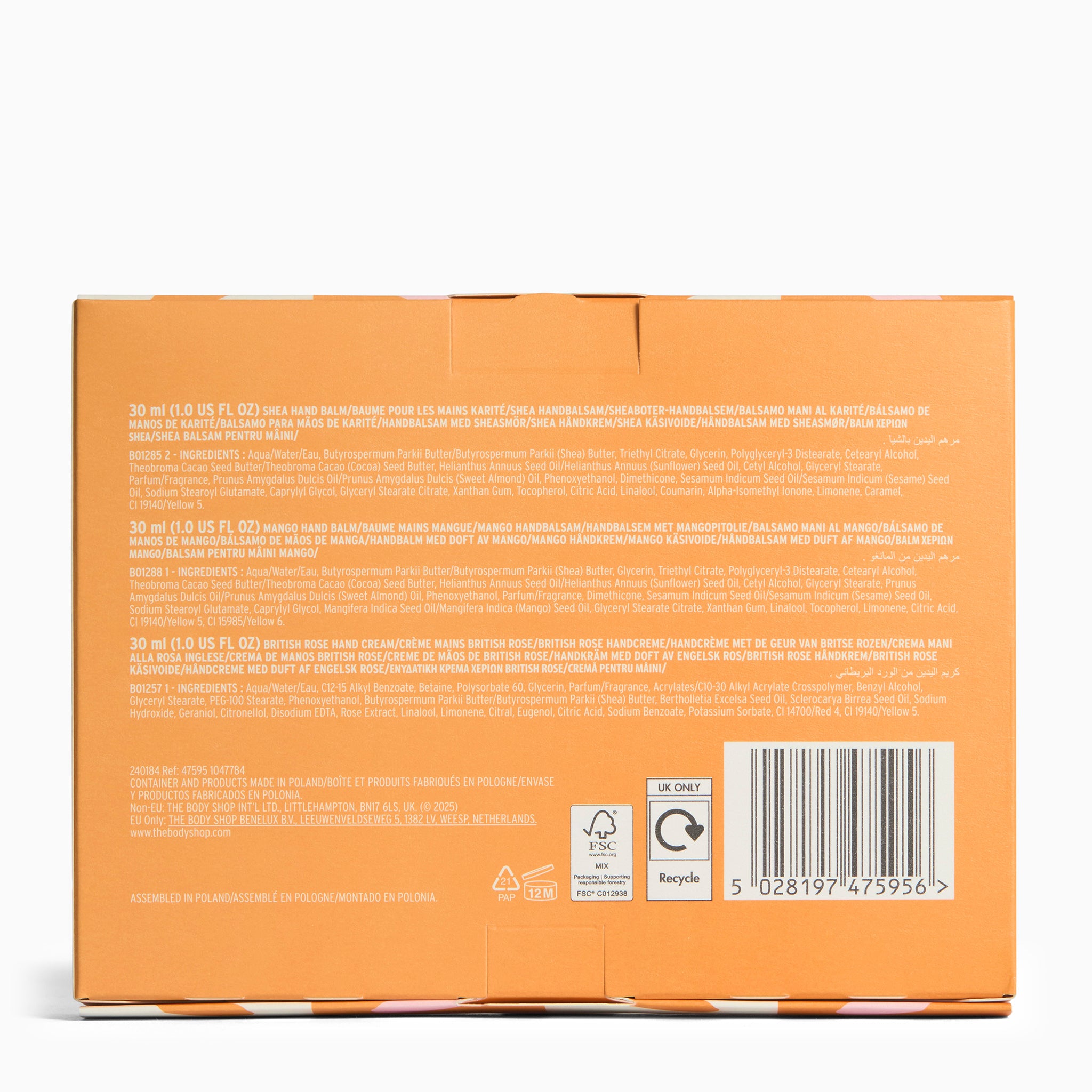 The Body Shop Hand Care Trio Handcreme Set 3x30 ml