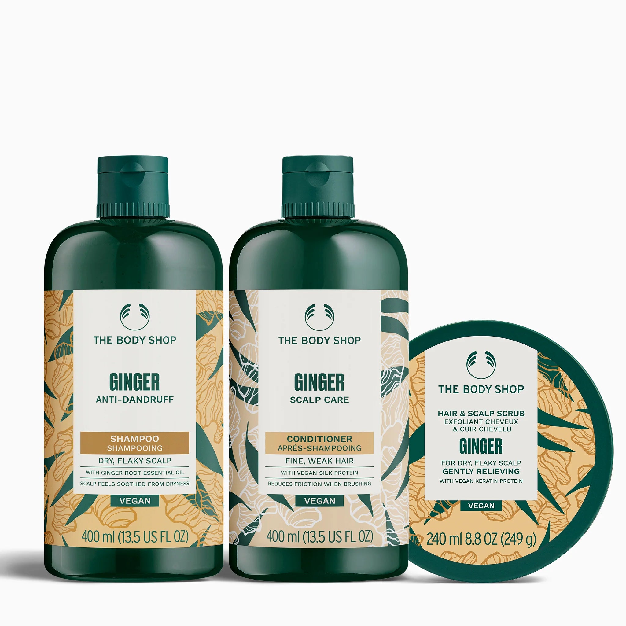 The Body Shop Gift Sets Ginger Scrub Trio Haarpflege-Set Schuppen