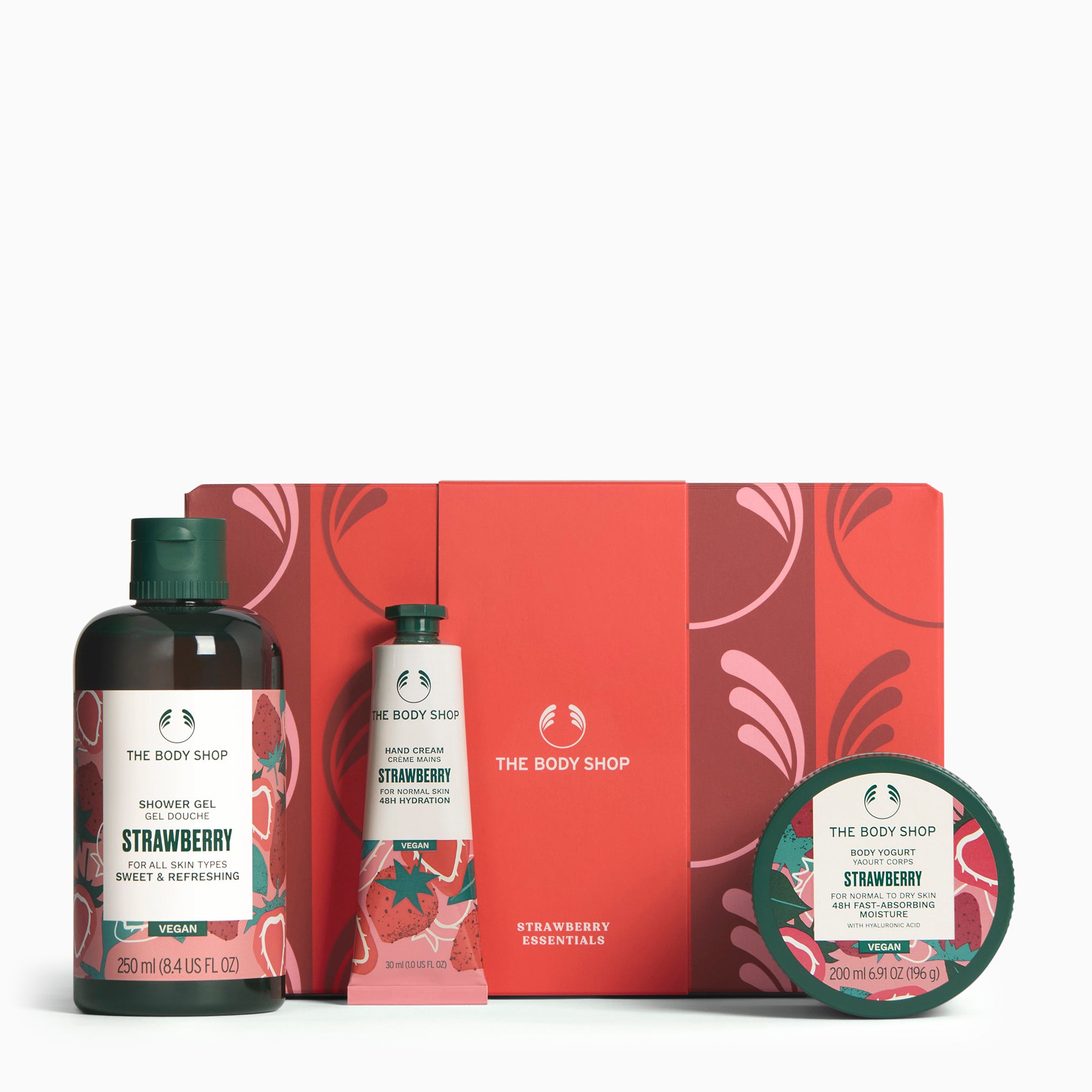 The Body Shop Strawberry Essentials Geschenkset Erdbeere 3-teilig