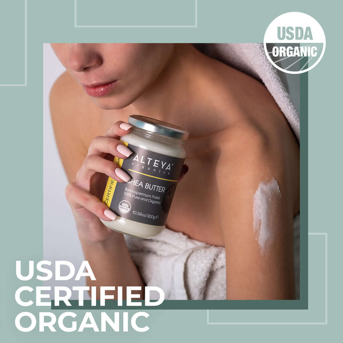 Alteya Organics Shea Butter Körperbutter 300 g Glas Bio