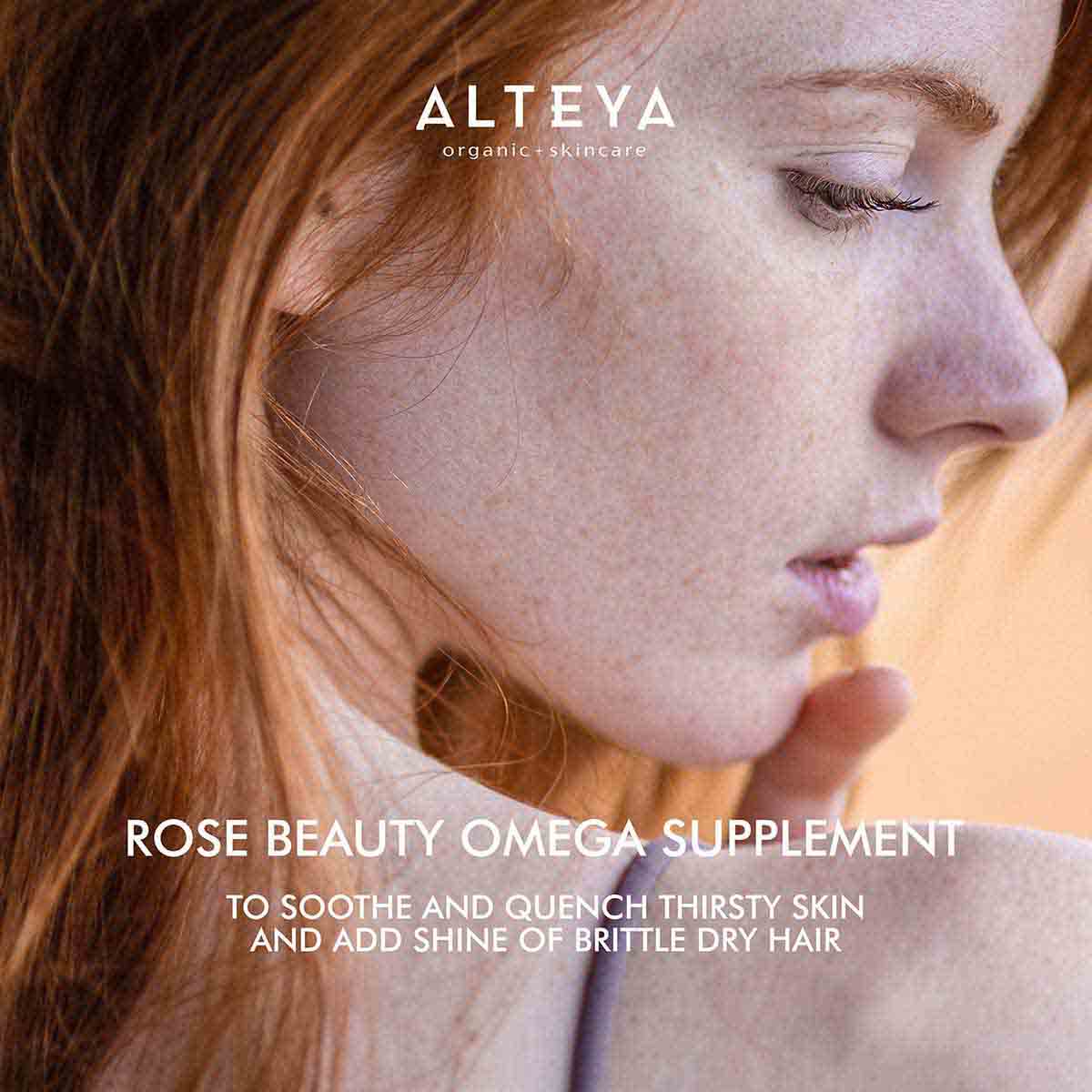 Alteya Organic Supplements Rose Beauty Omegas Kapseln Haut Haare