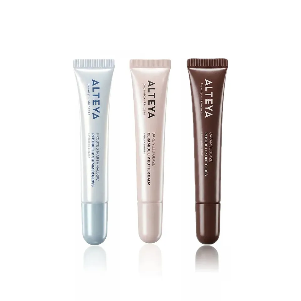 Alteya Lip Care Gloss Set Marshmallow Yuzu Caramel 3x10 ml