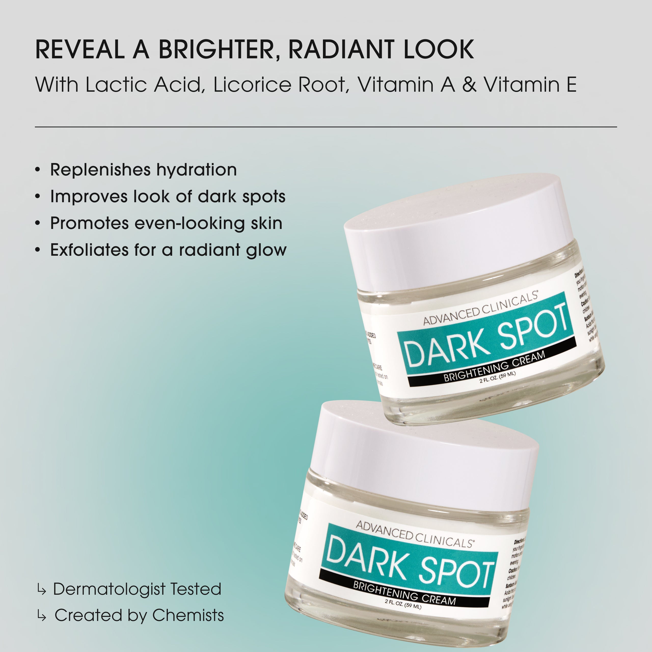 Advanced Clinicals Dark Spot Face Cream – Gesichtscreme gegen dunkle Flecken – Vereinheitlicht den Teint