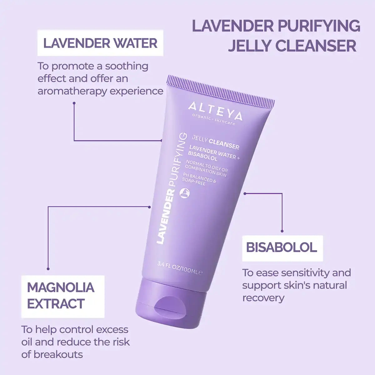 Alteya Pure Lavender Jelly Cleanser Waschgel 100 ml