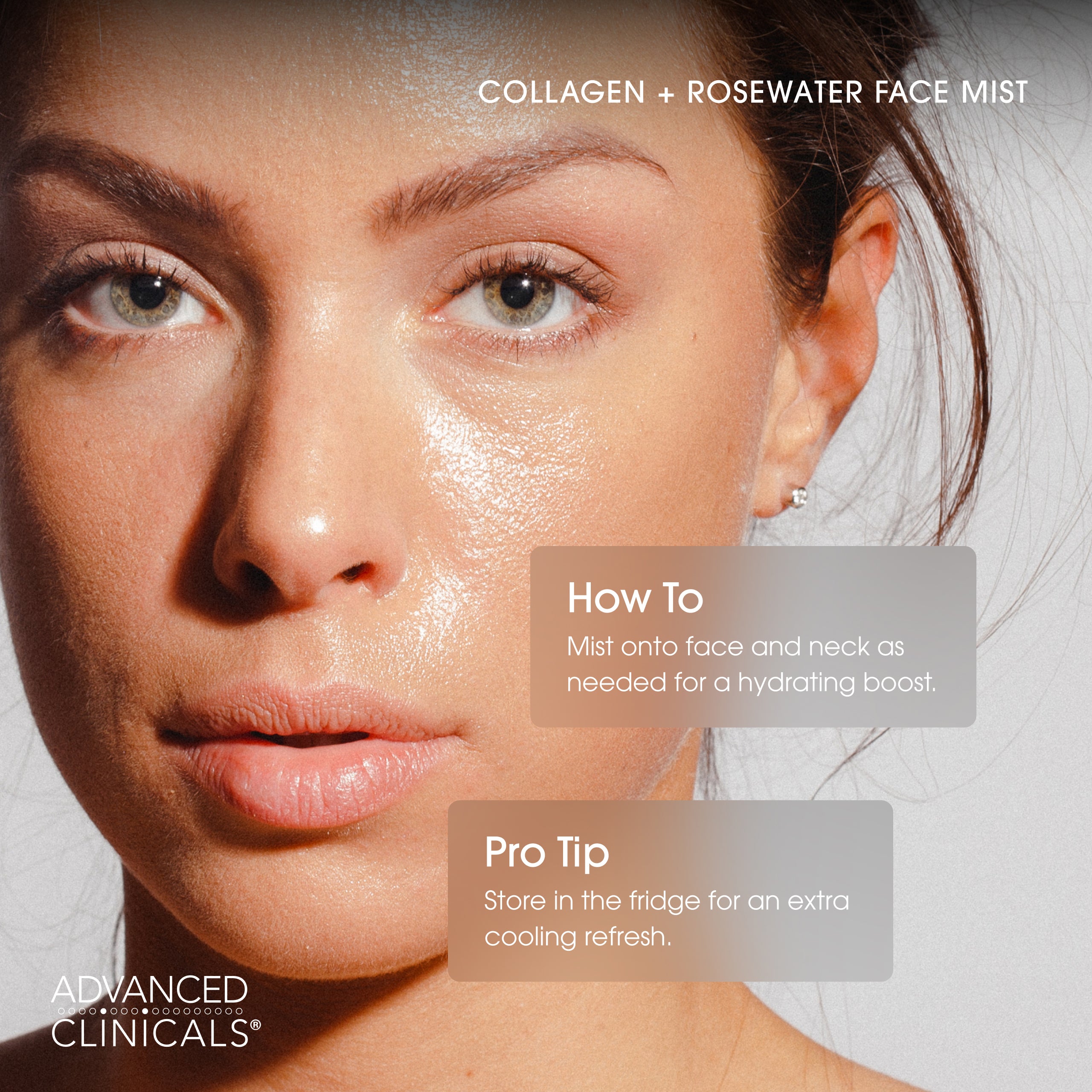 Advanced Clinicals Collagen Rosewater Face Mist Spray