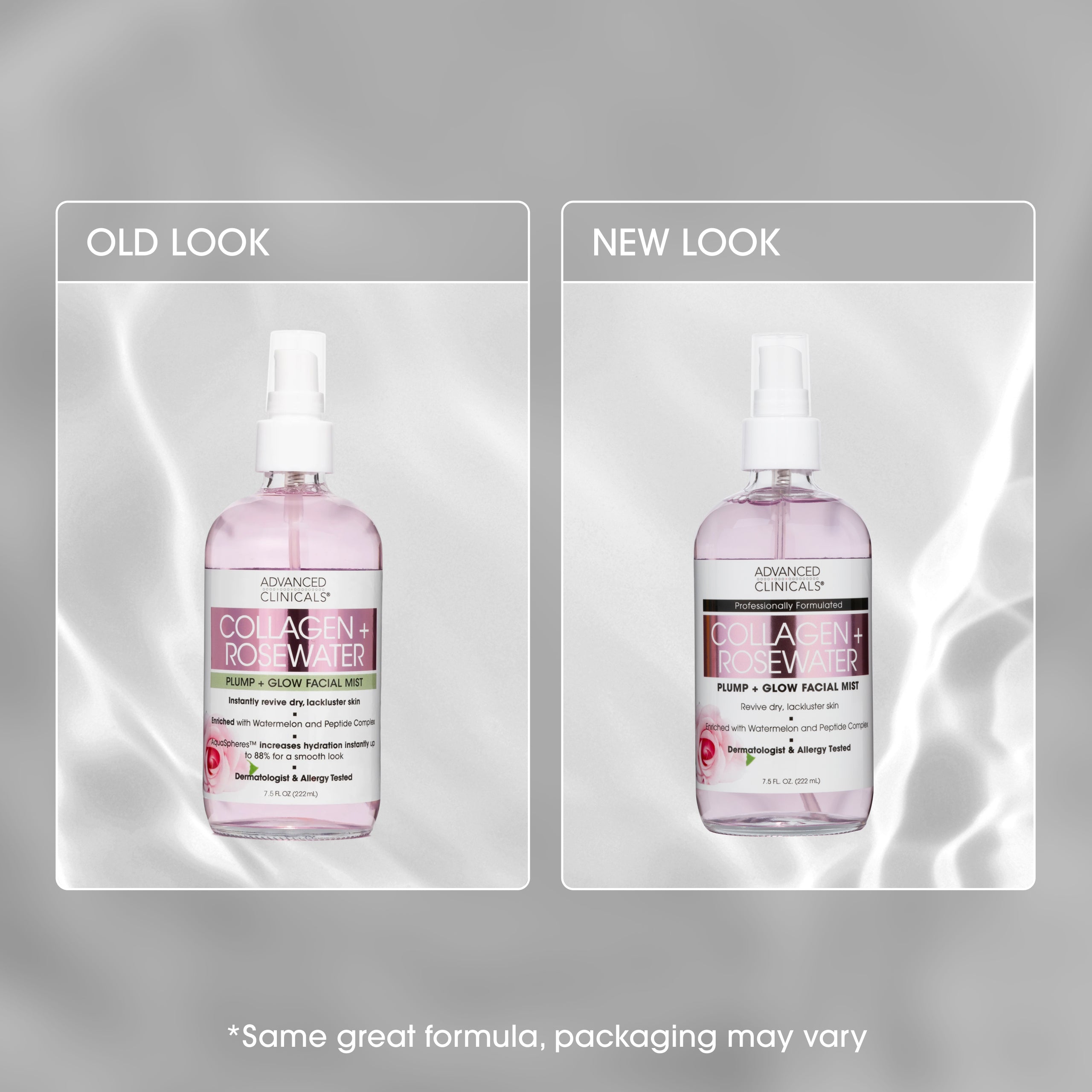 Advanced Clinicals Collagen Rosewater Face Mist Spray