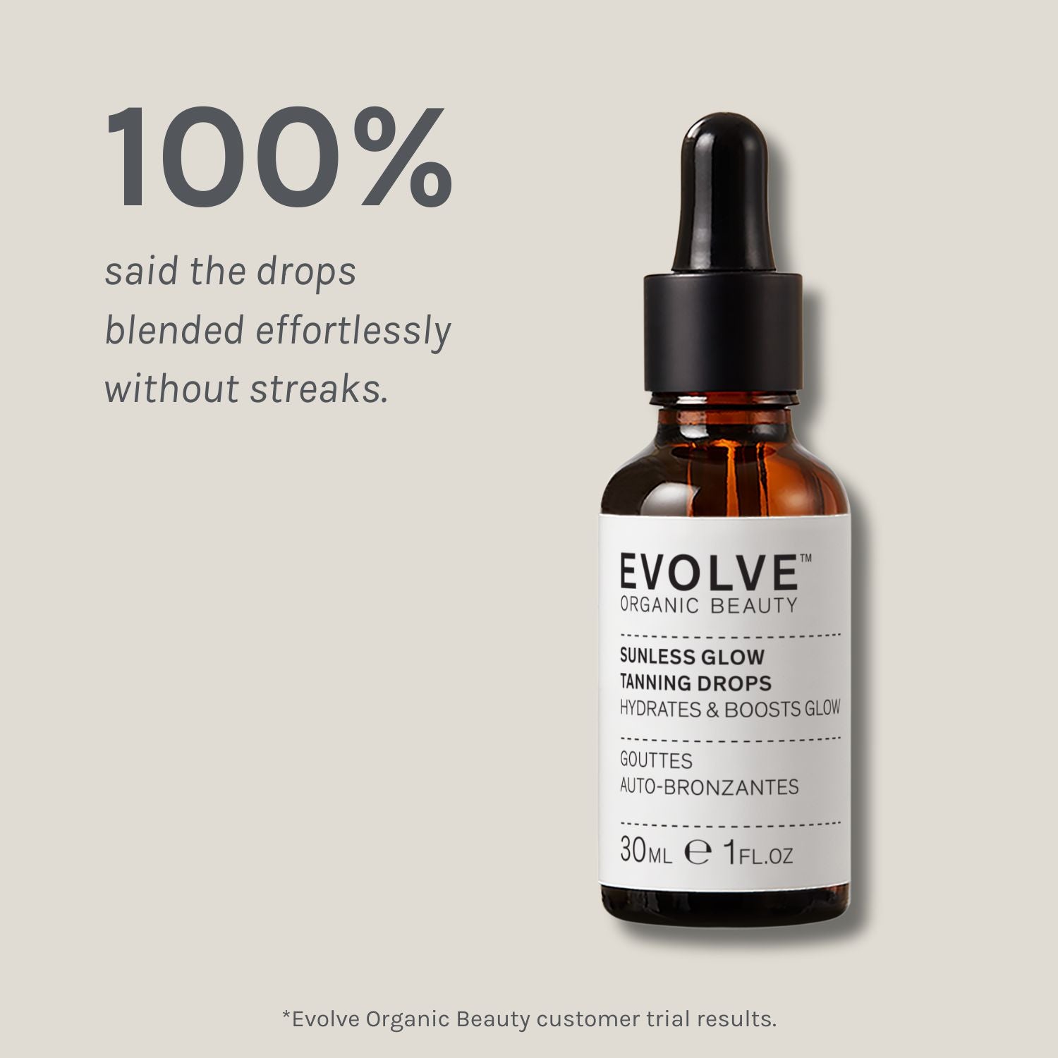 Evolve Sunless Glow Self Tanning Drops Selbstbräuner Gesicht DHA