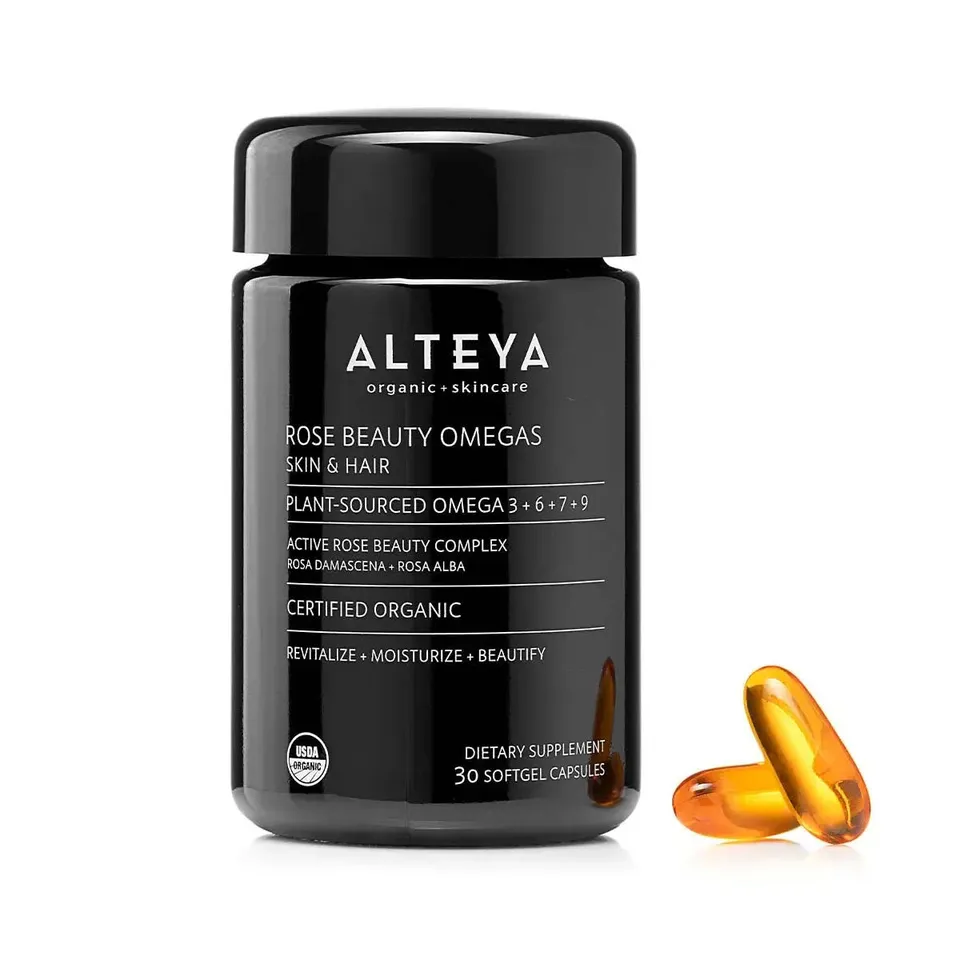 Alteya Organic Supplements Rose Beauty Omegas Kapseln Haut Haare