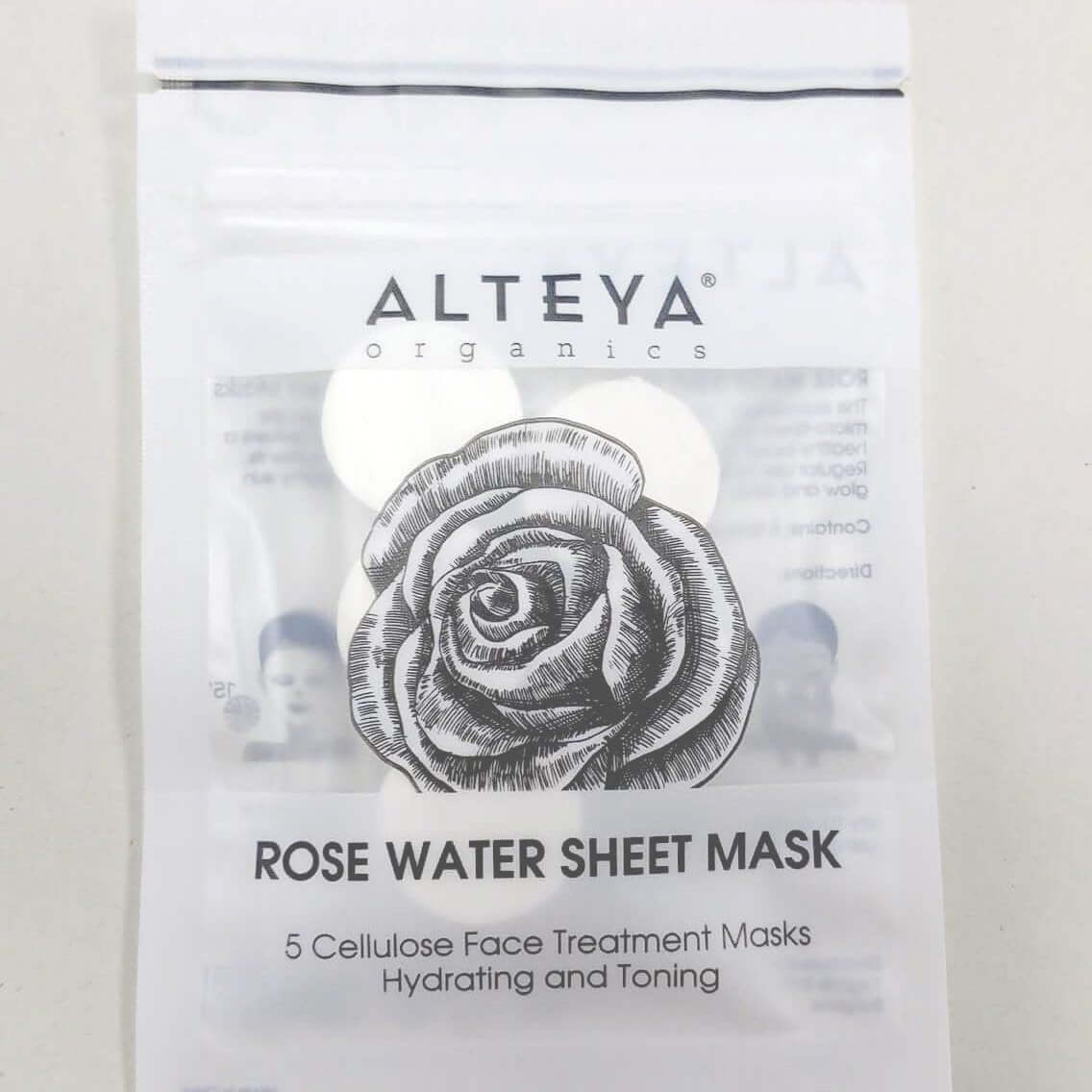 Alteya Organics Rose Waters Tuchmaske Zellulose 10 Stück
