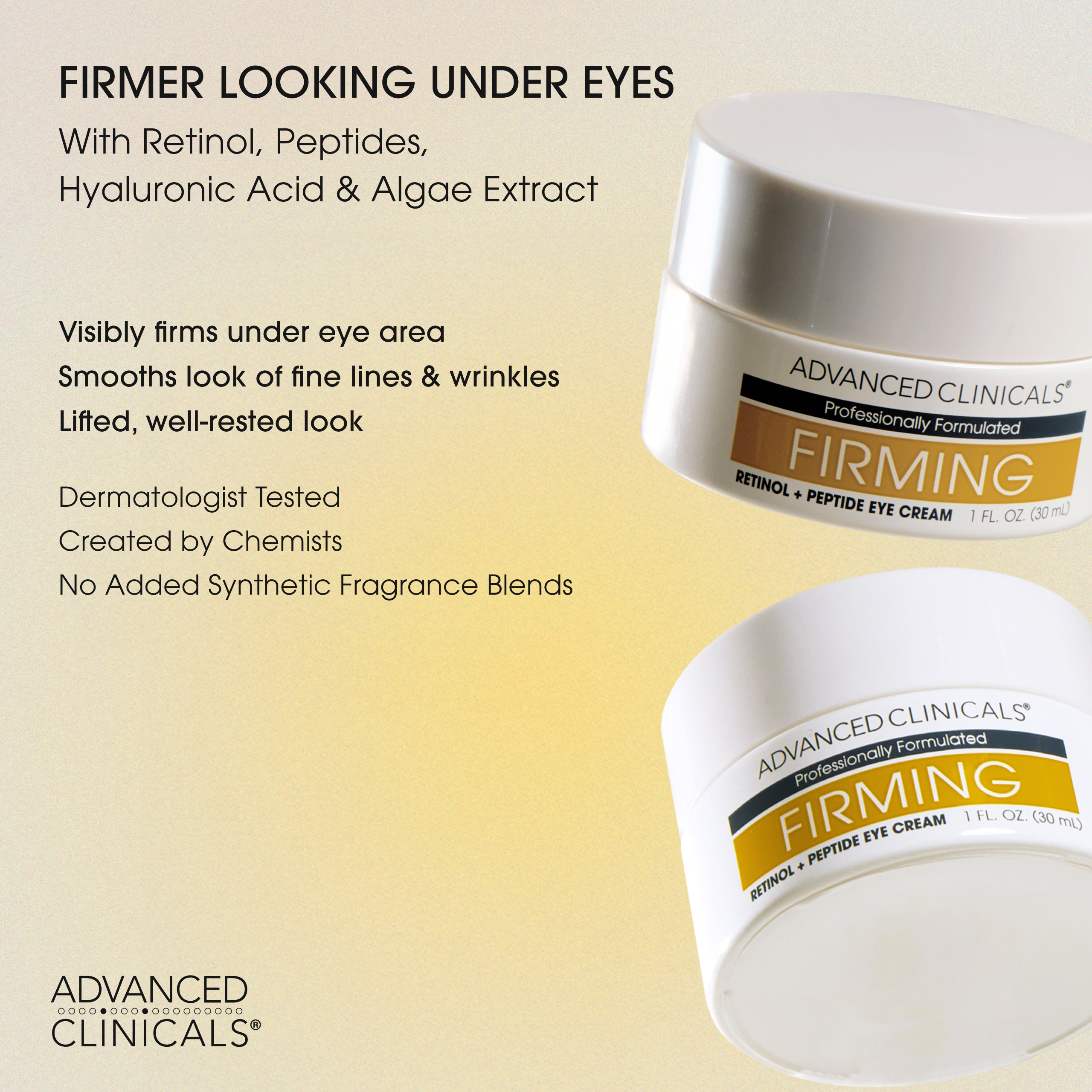 Advanced Clinicals Retinol Augencreme straffend Fältchen