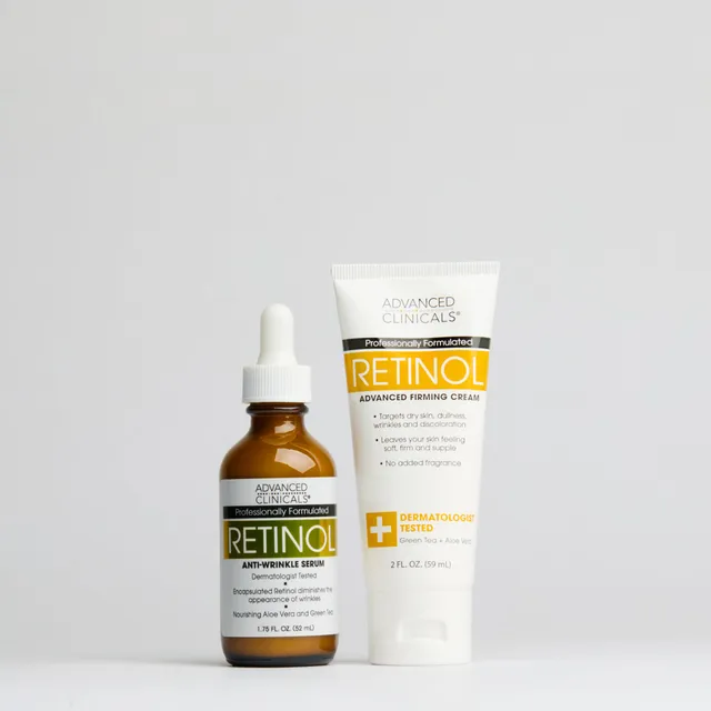 Advanced Clinicals Bundles Retinol Body Cream Serum Set Reiseformat
