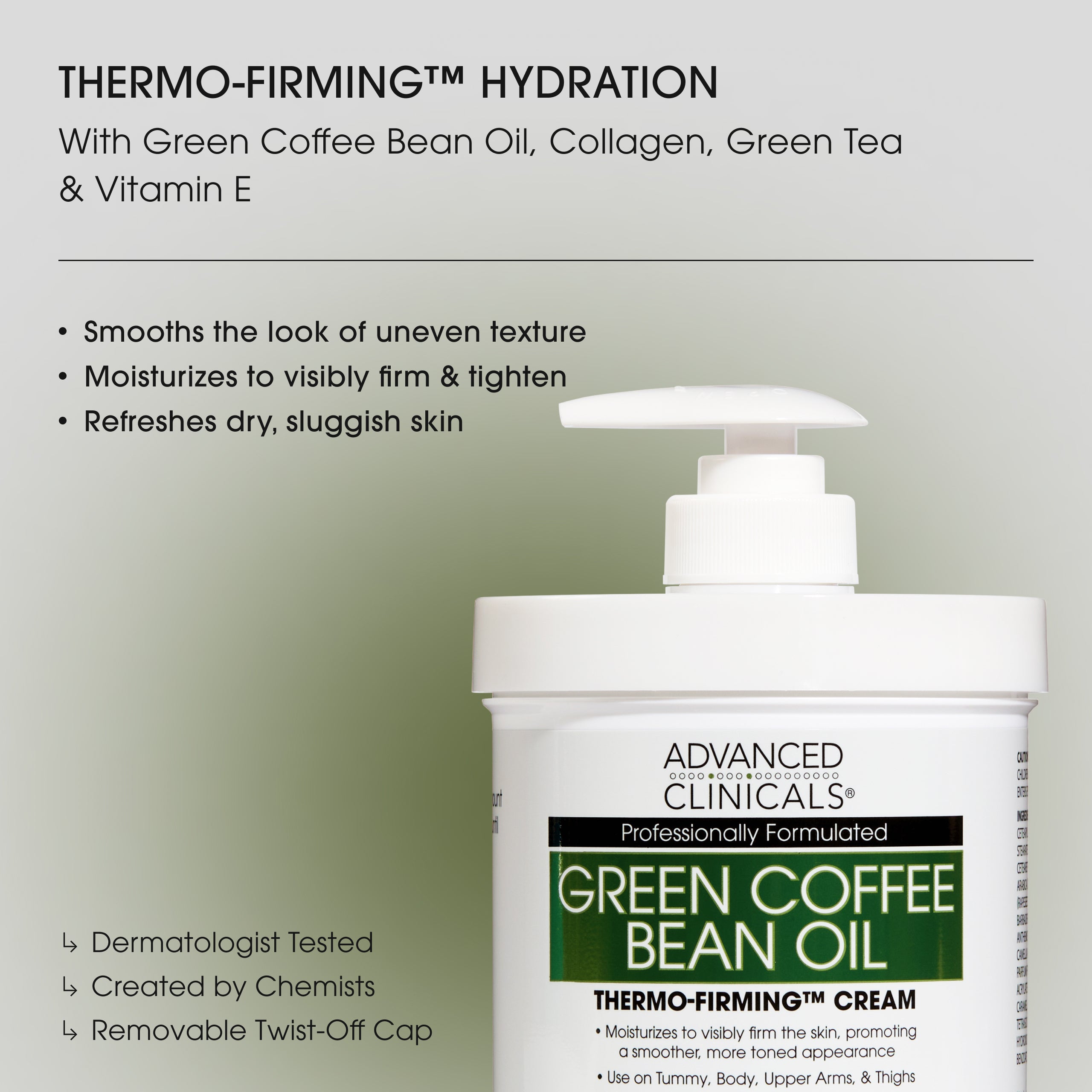 Advanced Clinicals Green Coffee Körpercreme strafft 454 g